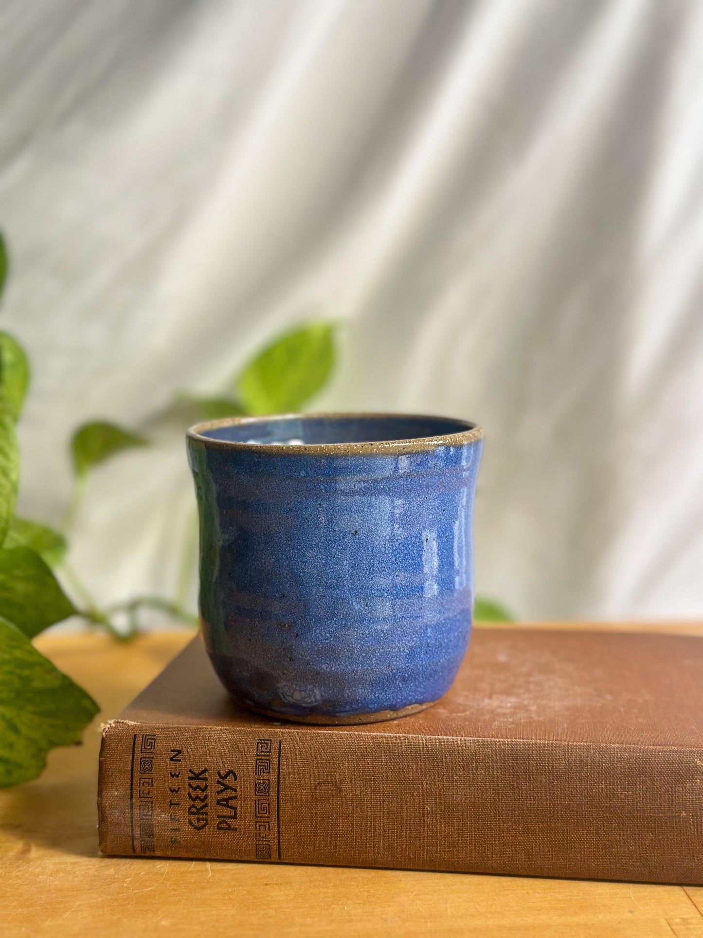 Warm Blue Pottery Mug | Handmade Ceramic Coffee Mug