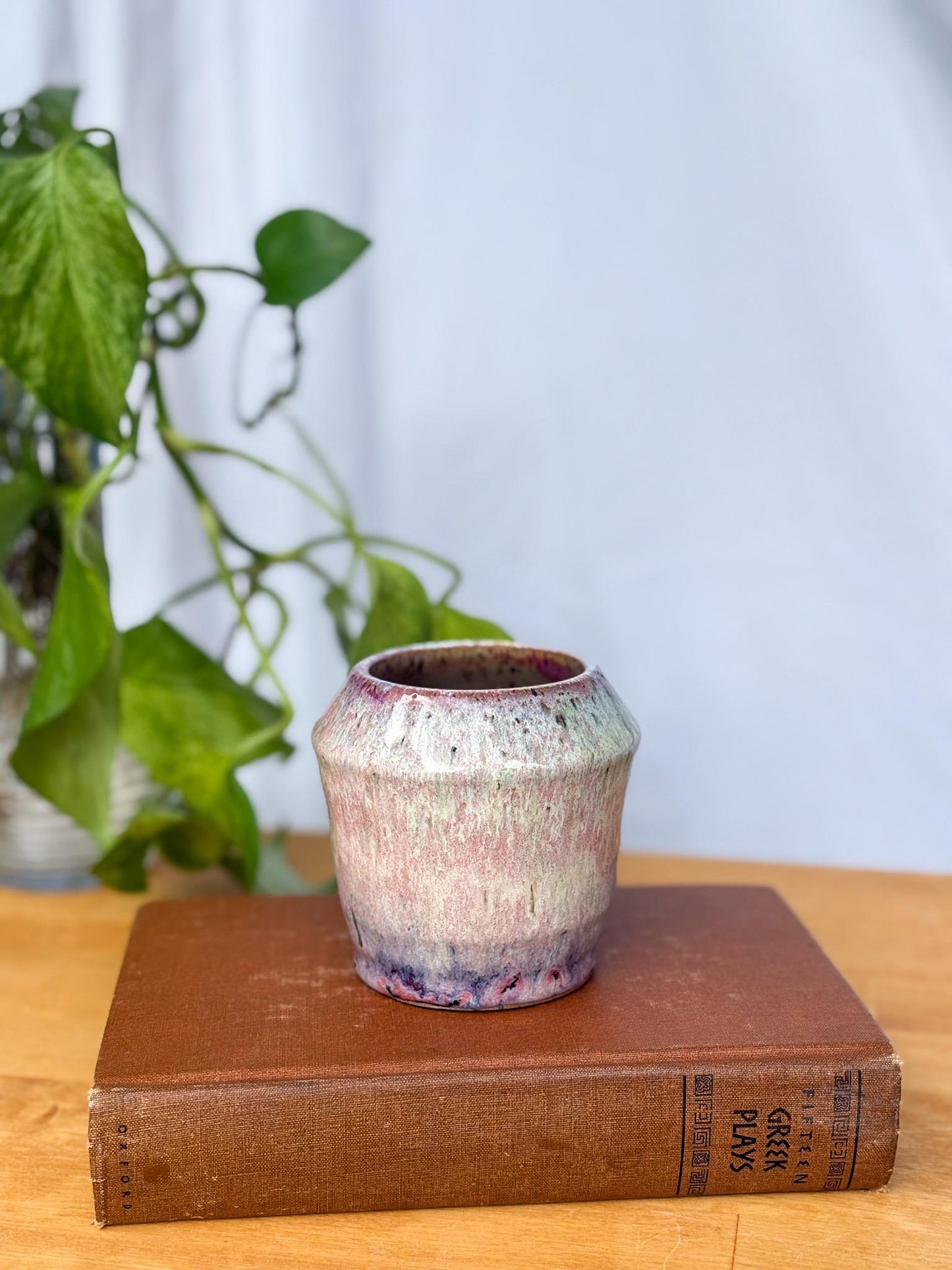Multicolored Watercolor Angular Vase