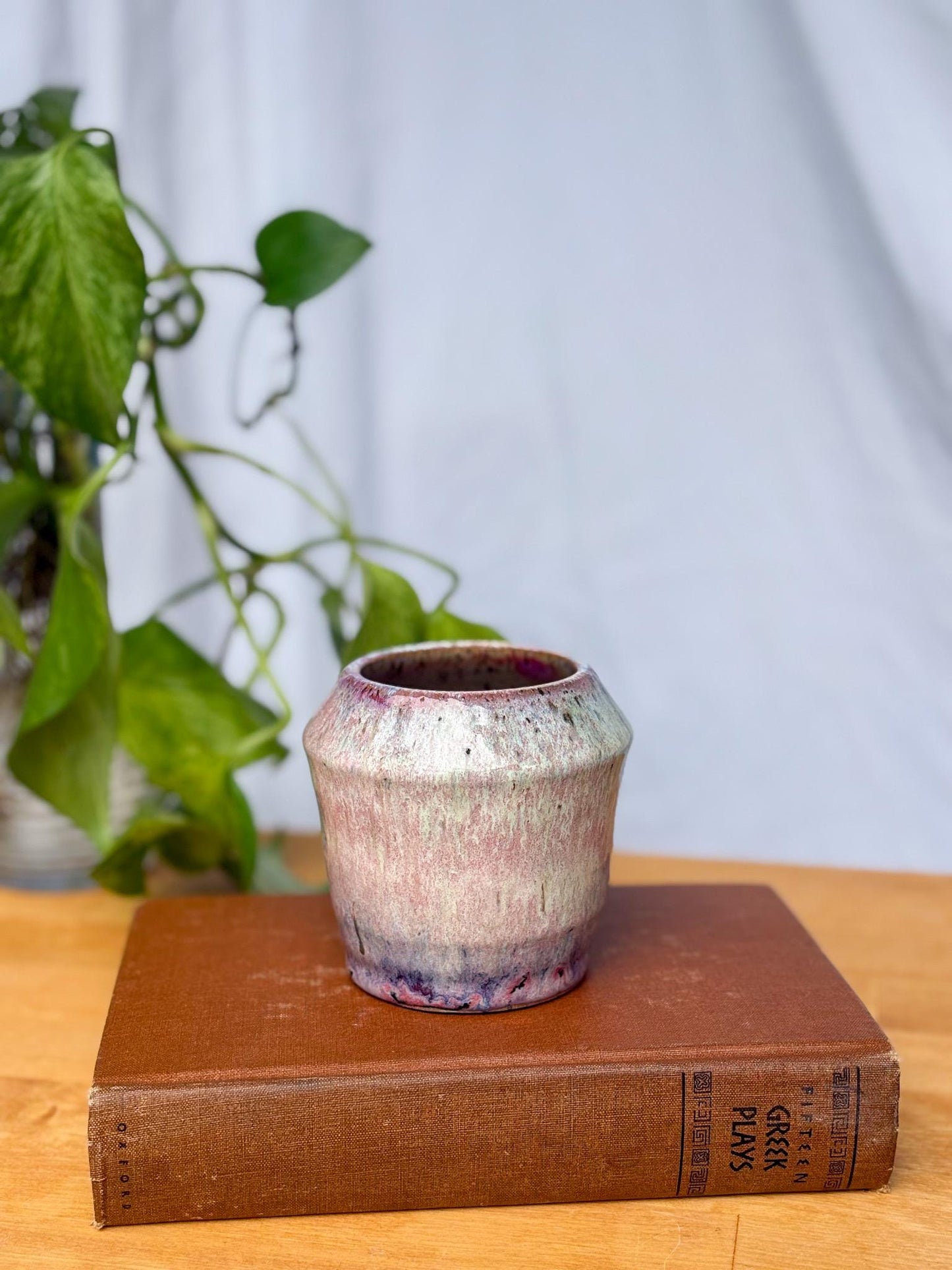 Multicolored Watercolor Angular Vase