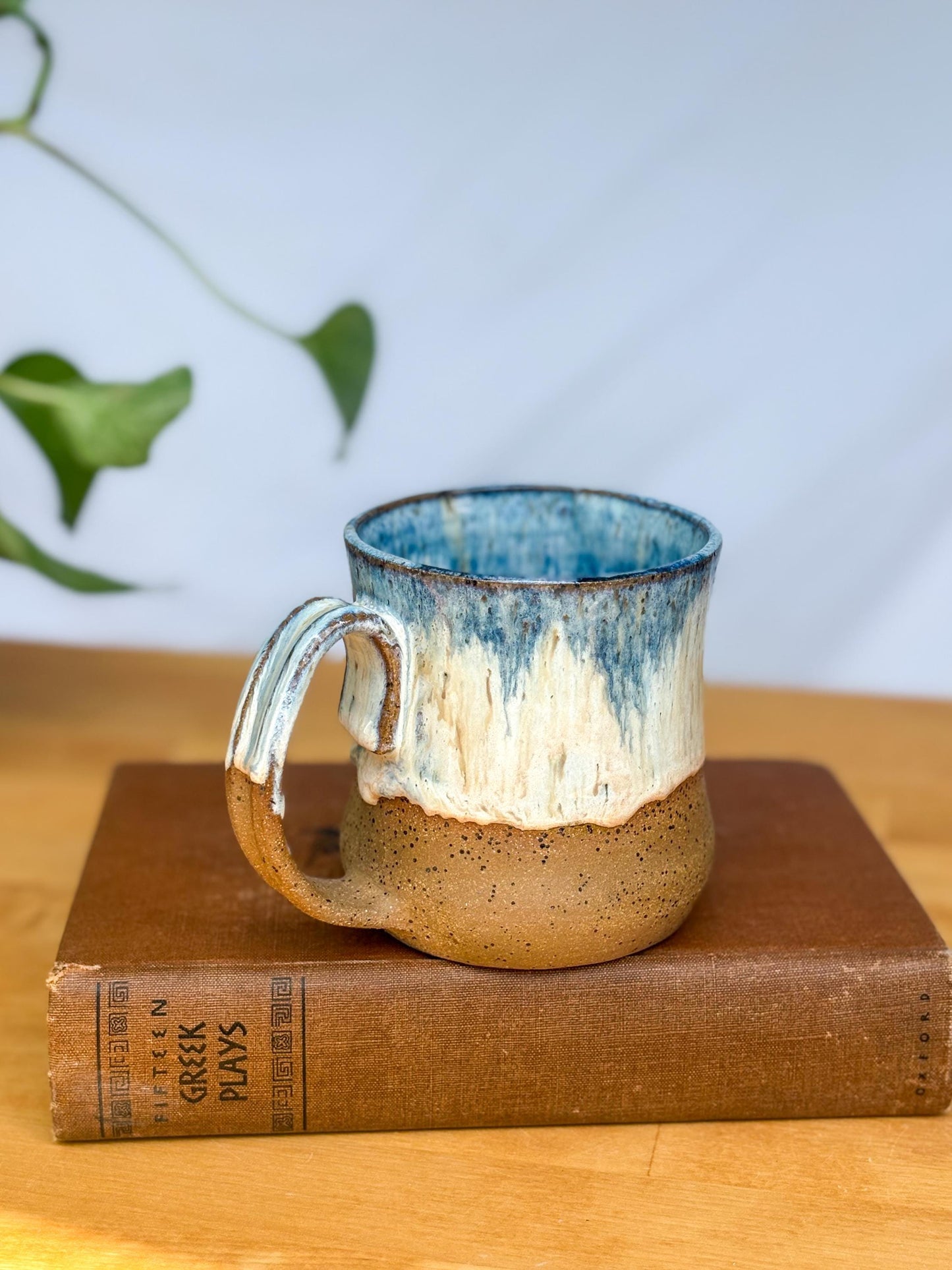 Speckled Blue and White Coffee Mug | Handmade Pottery