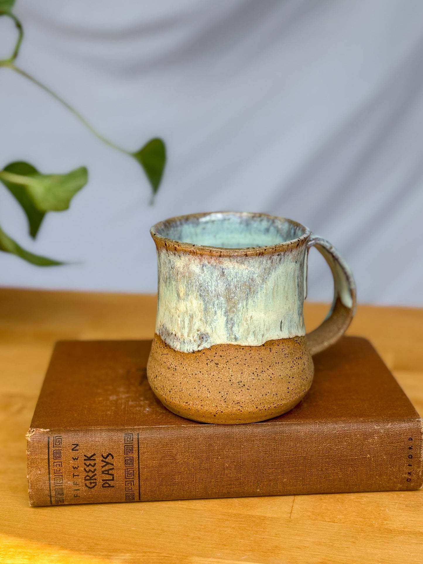 Pale Green & White Coffee Bell Mug