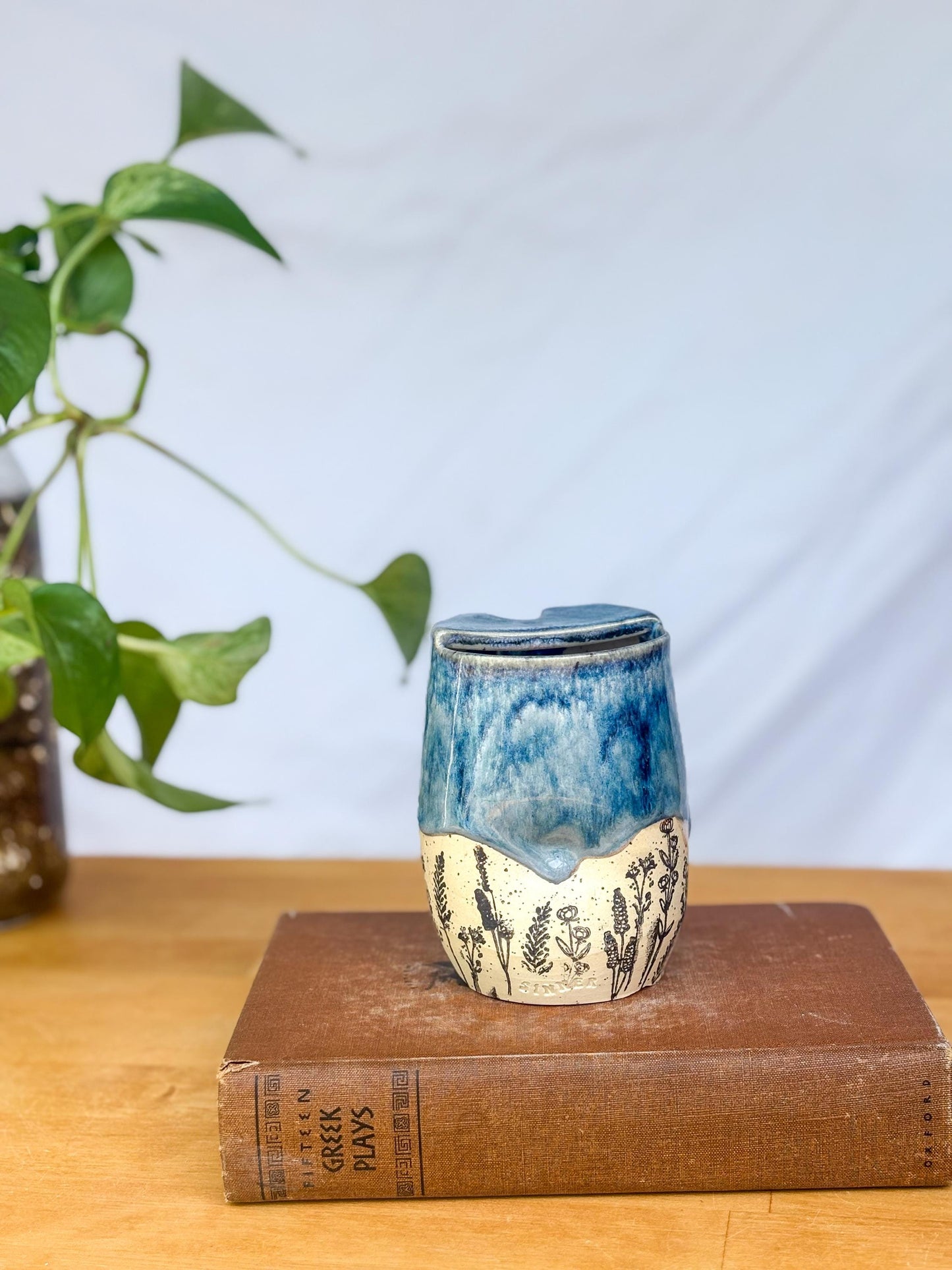 Blue Wildflower Meadow Travel Mug