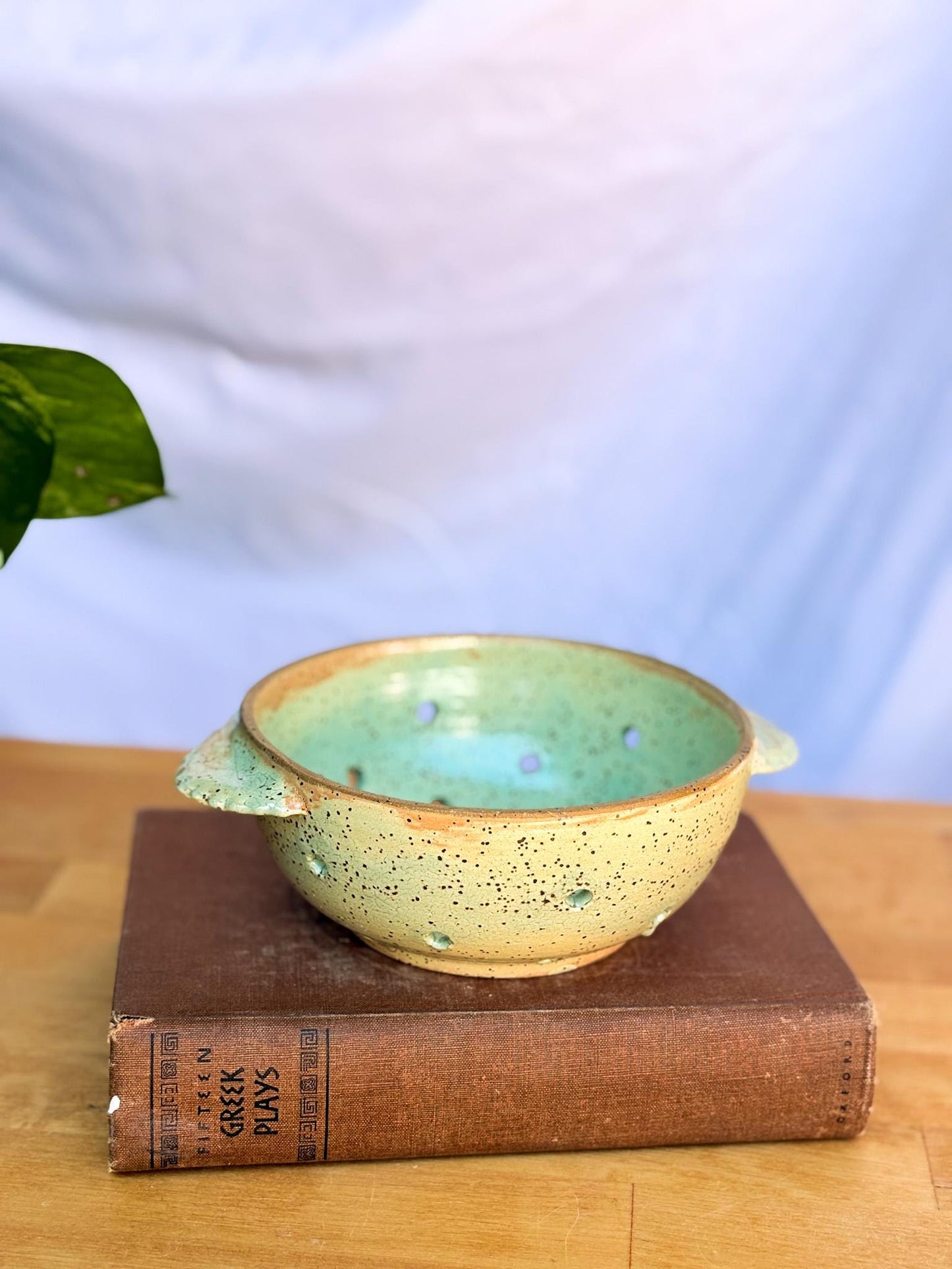 Summer Colander with Rippled Handles | Bright Berry Bowl
