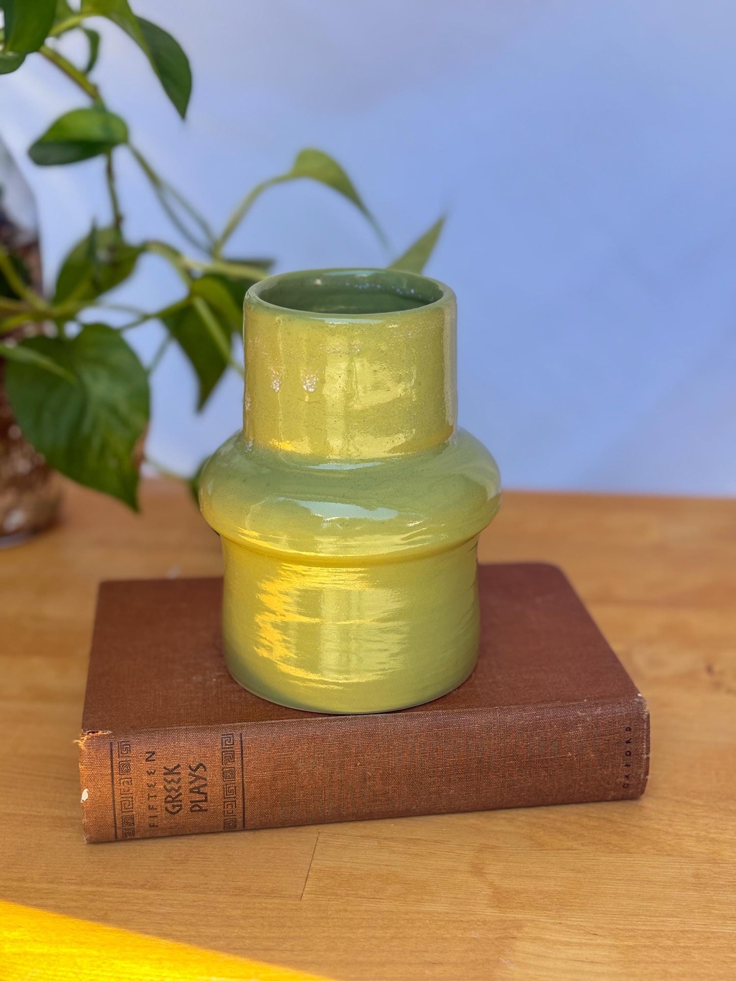 Wavy Retro Cylinder Vase | Dated Minimalist Decor