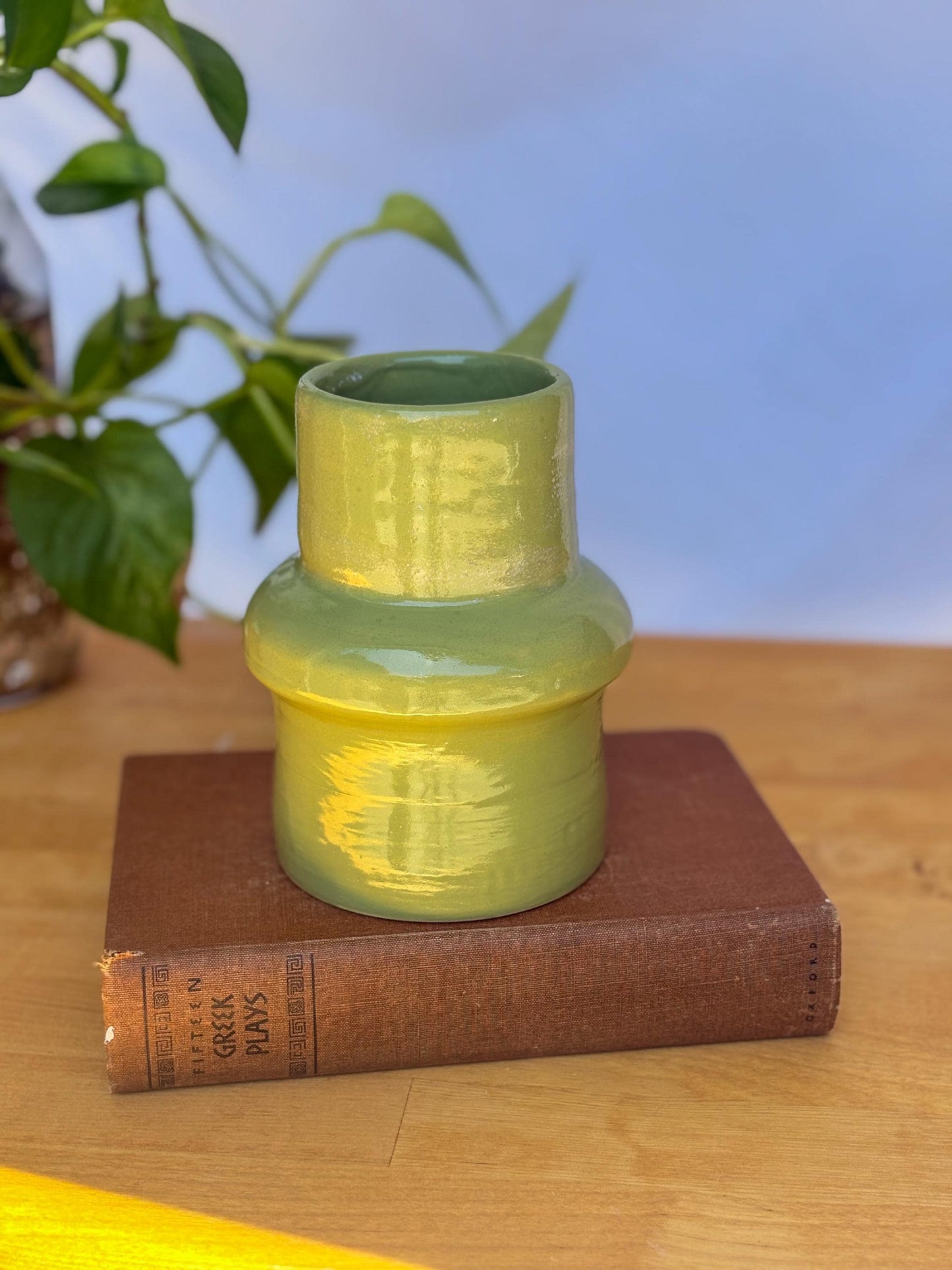 Wavy Retro Cylinder Vase | Dated Minimalist Decor