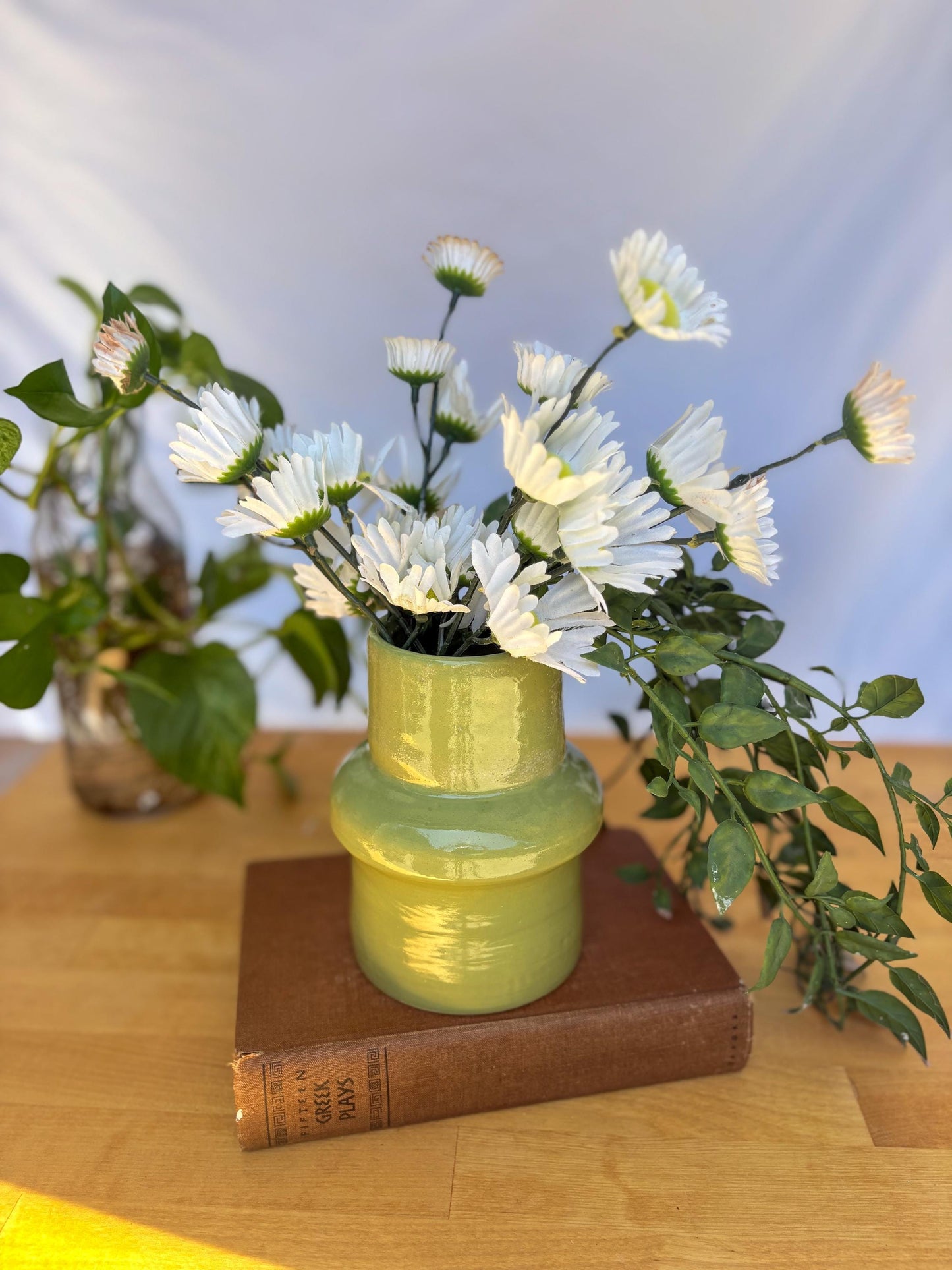 Wavy Retro Cylinder Vase | Dated Minimalist Decor