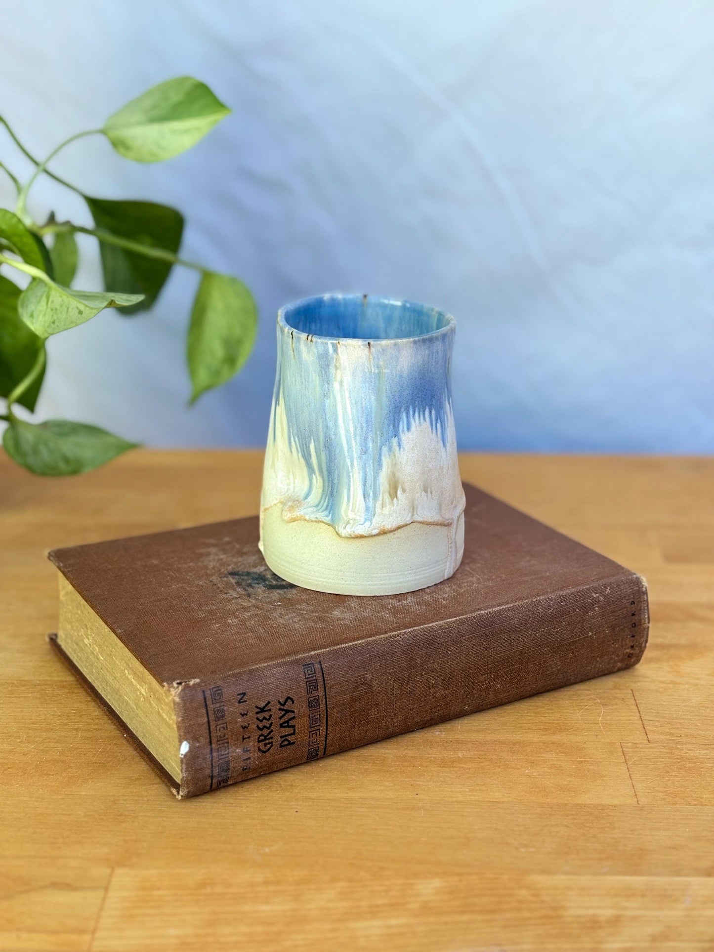 Lavender Glaze Thumb Cup | Handmade Ceramic Tumbler | Wheel-Thrown Mug