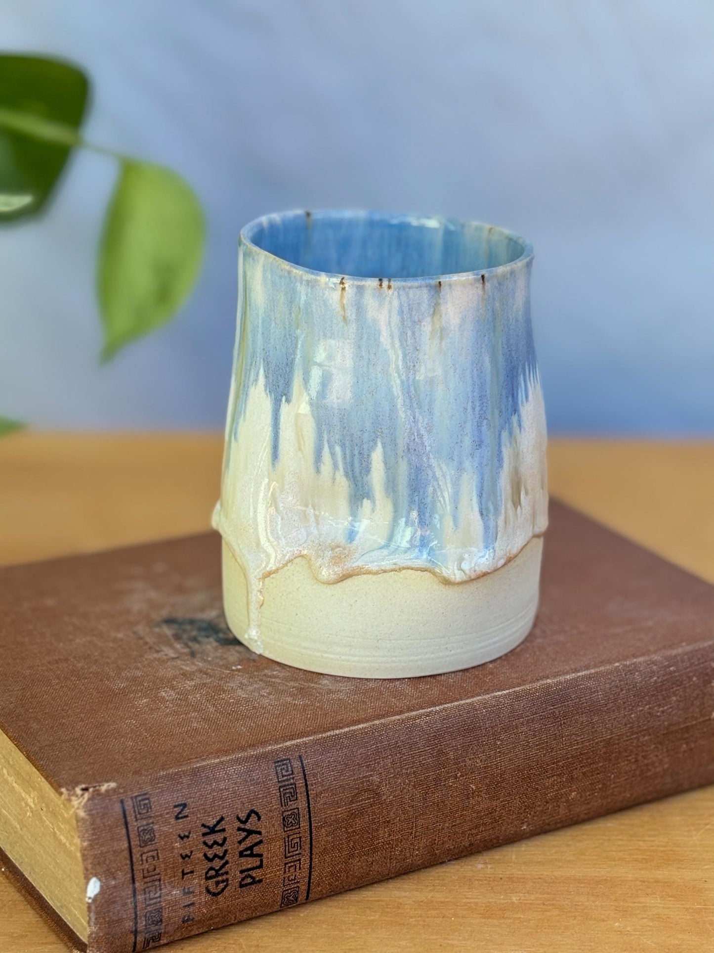 Lavender Glaze Thumb Cup | Handmade Ceramic Tumbler | Wheel-Thrown Mug