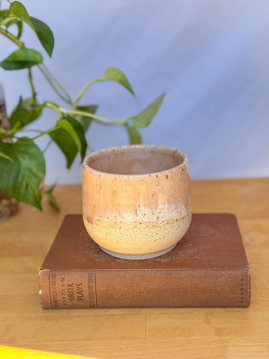 Satin Pink Speckled Ceramic Soup Bowl