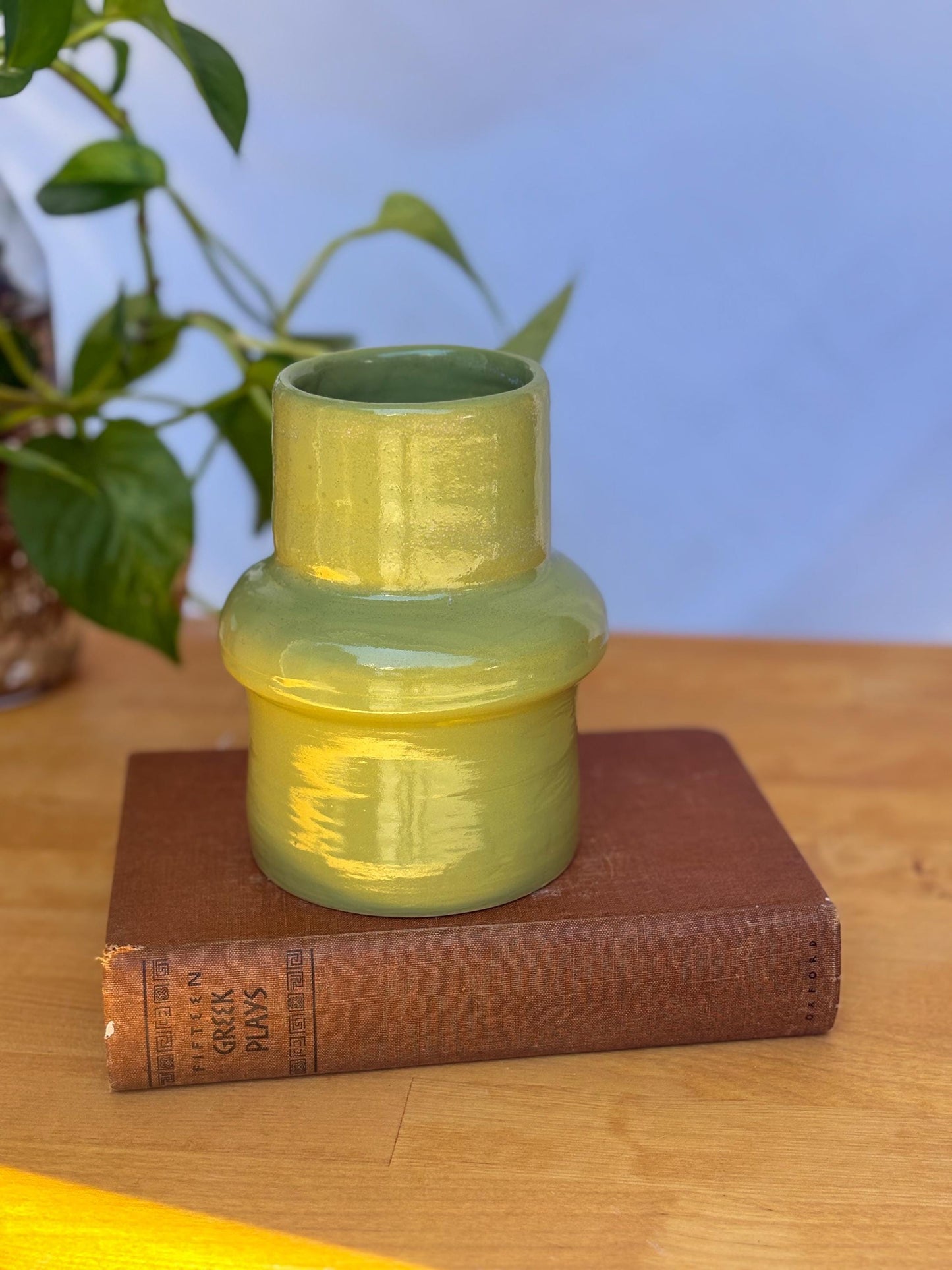 Wavy Retro Cylinder Vase | Dated Minimalist Decor
