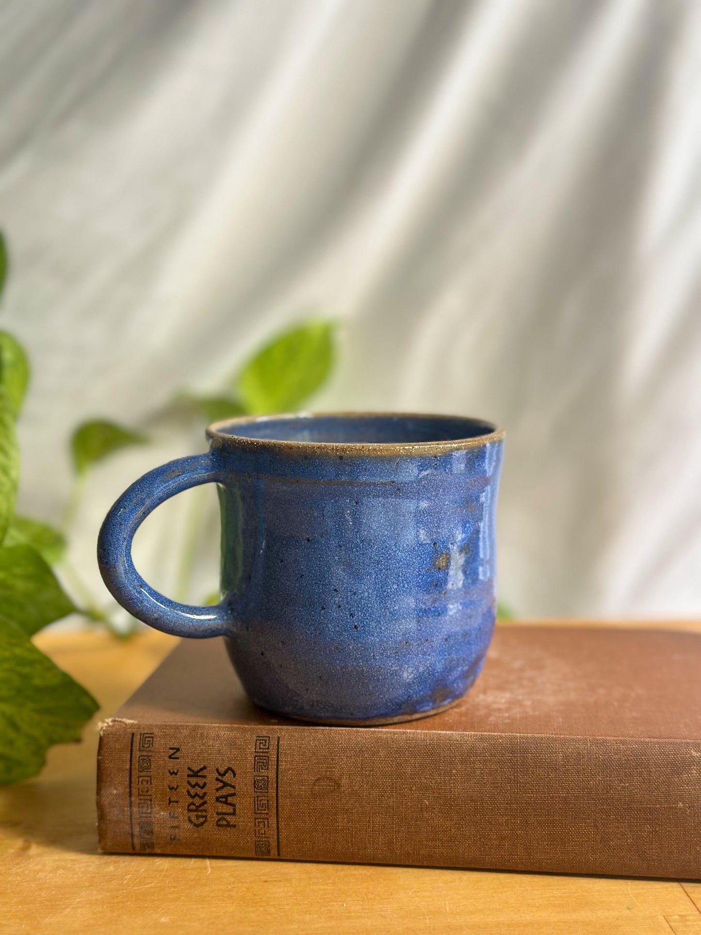 Warm Blue Pottery Mug