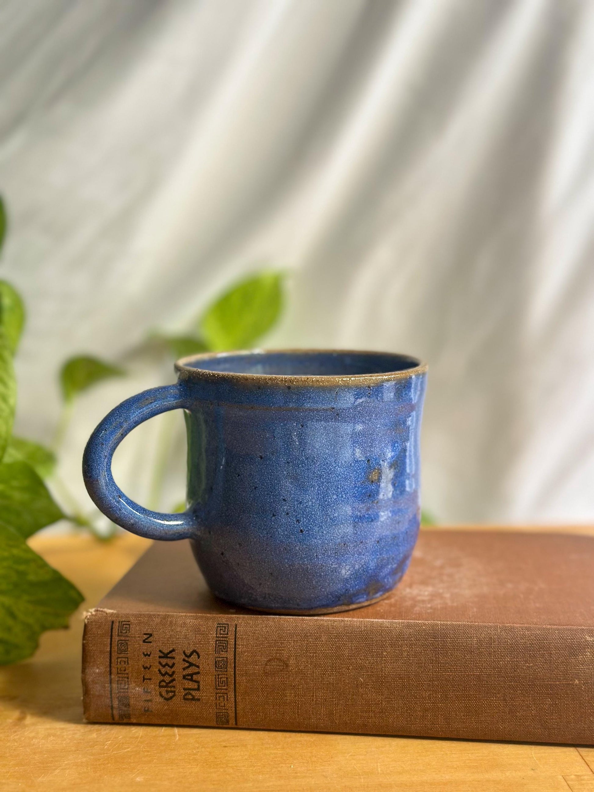 Warm Blue Pottery Mug