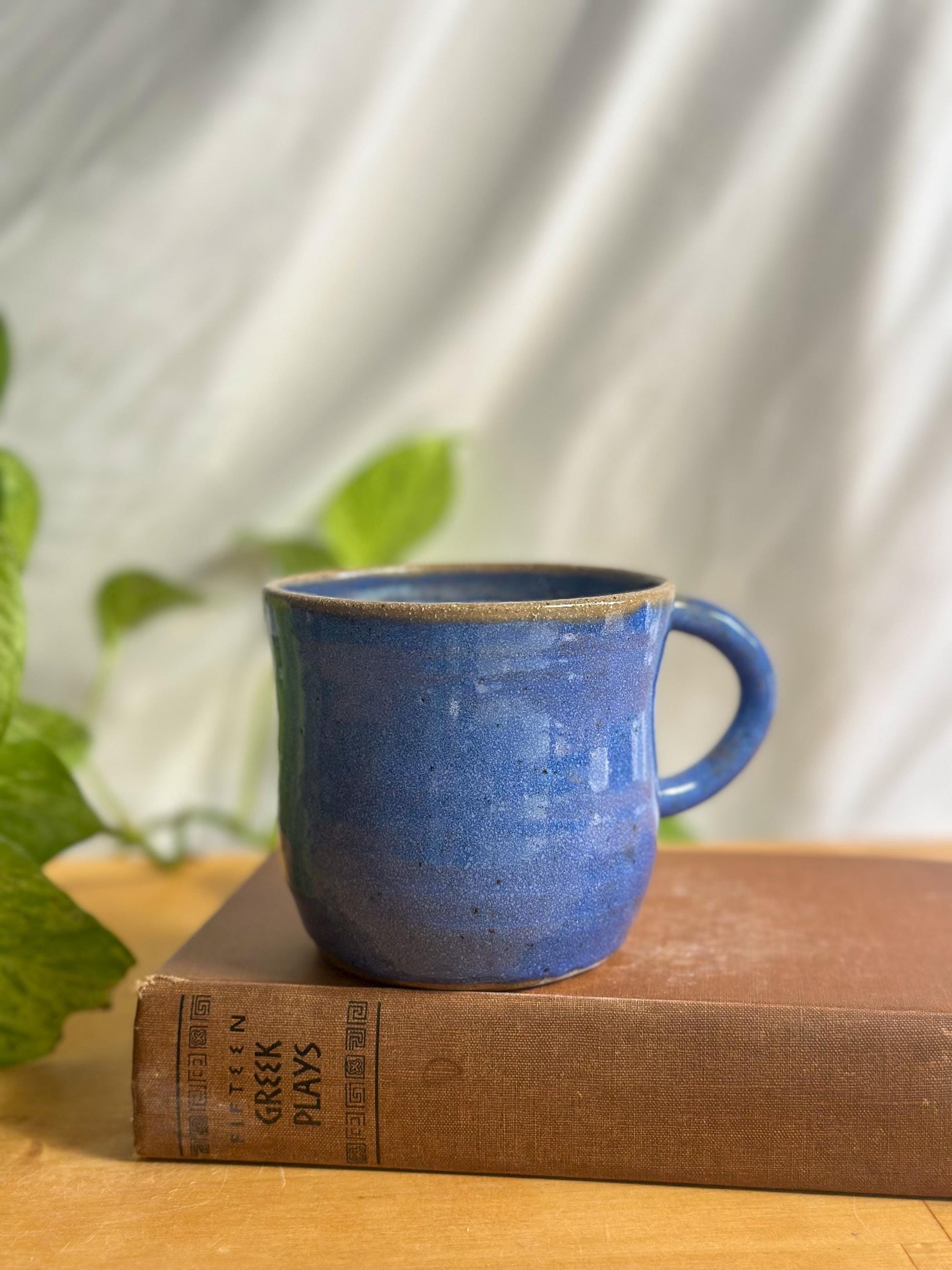 Warm Blue Pottery Mug