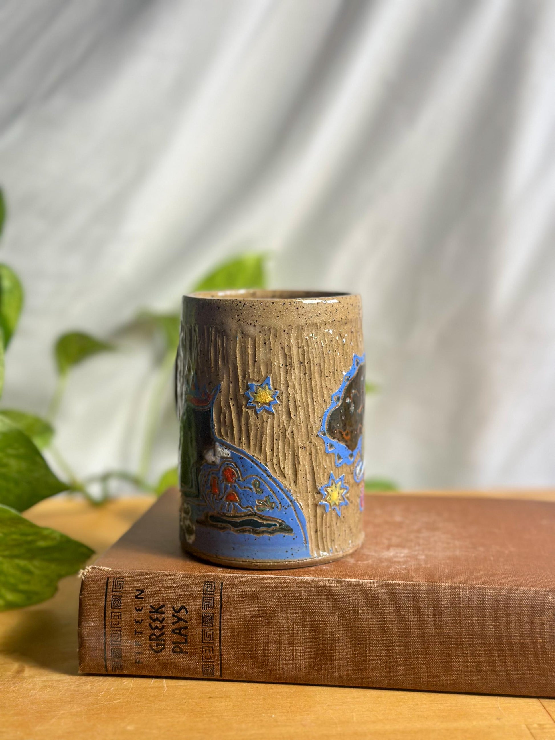Alien Planet Moon Mug | Unique Handmade Pottery