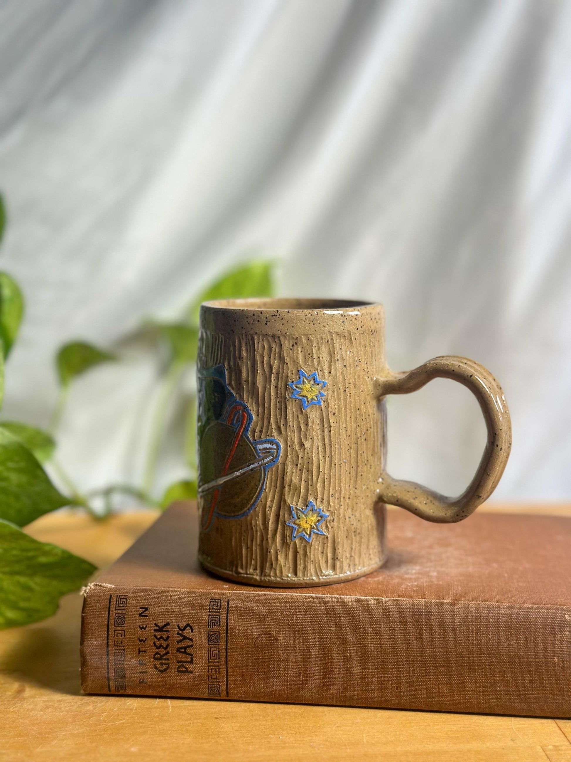 Alien Planet Moon Mug | Unique Handmade Pottery