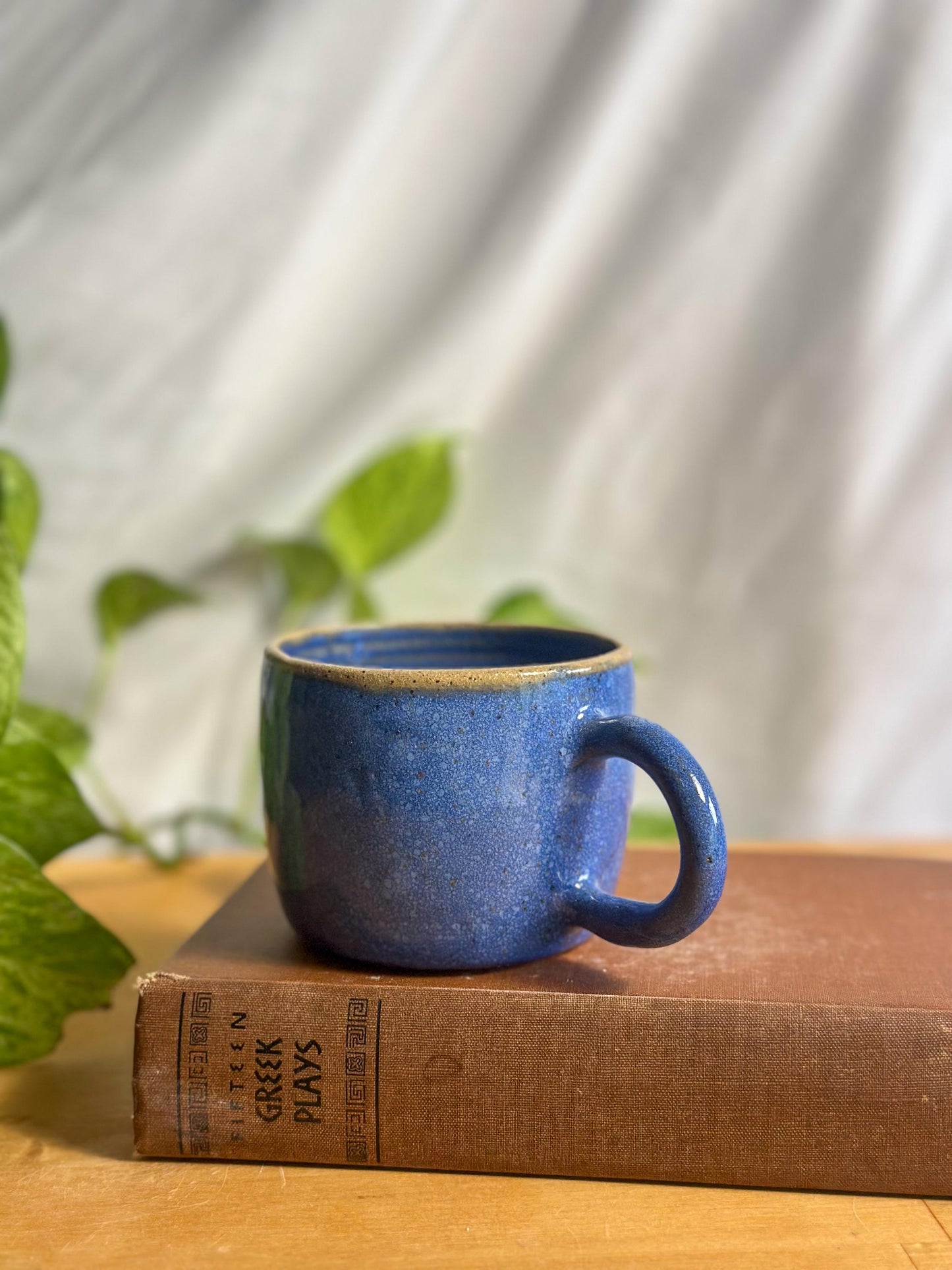 Warm Blue Pottery Mug