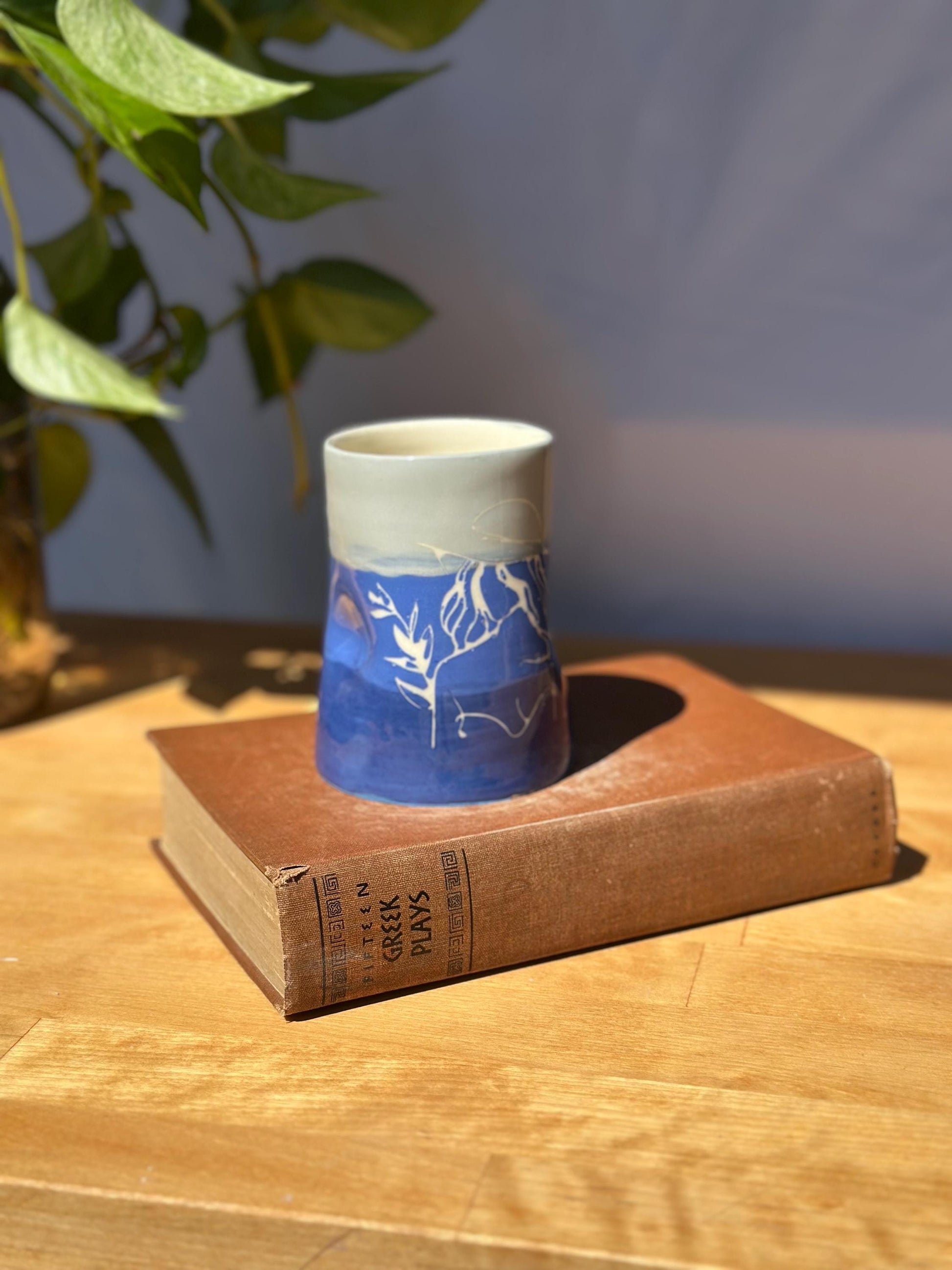 Summer Lady Fine Line Art Ceramic Tumbler