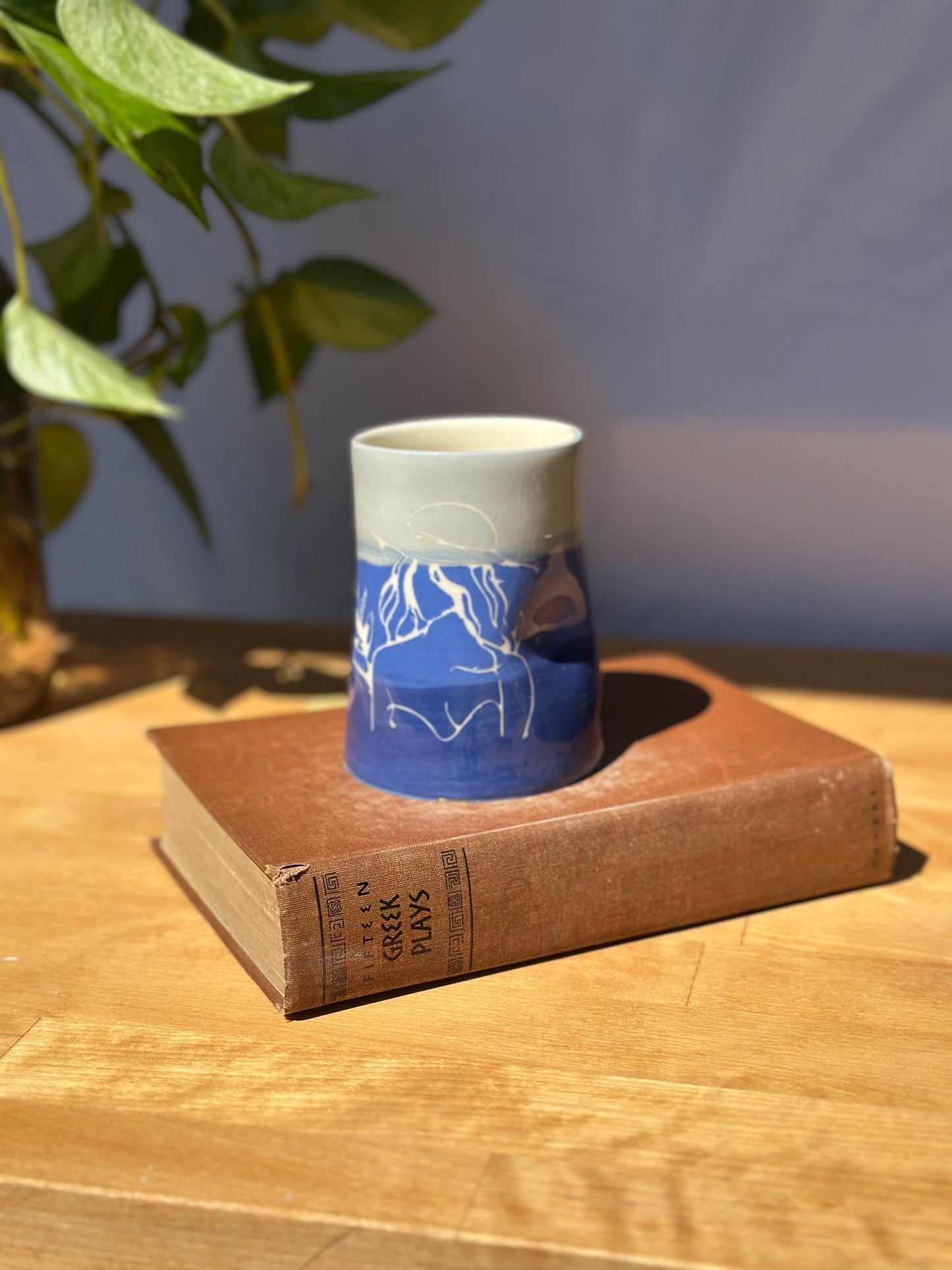 Summer Lady Fine Line Art Ceramic Tumbler