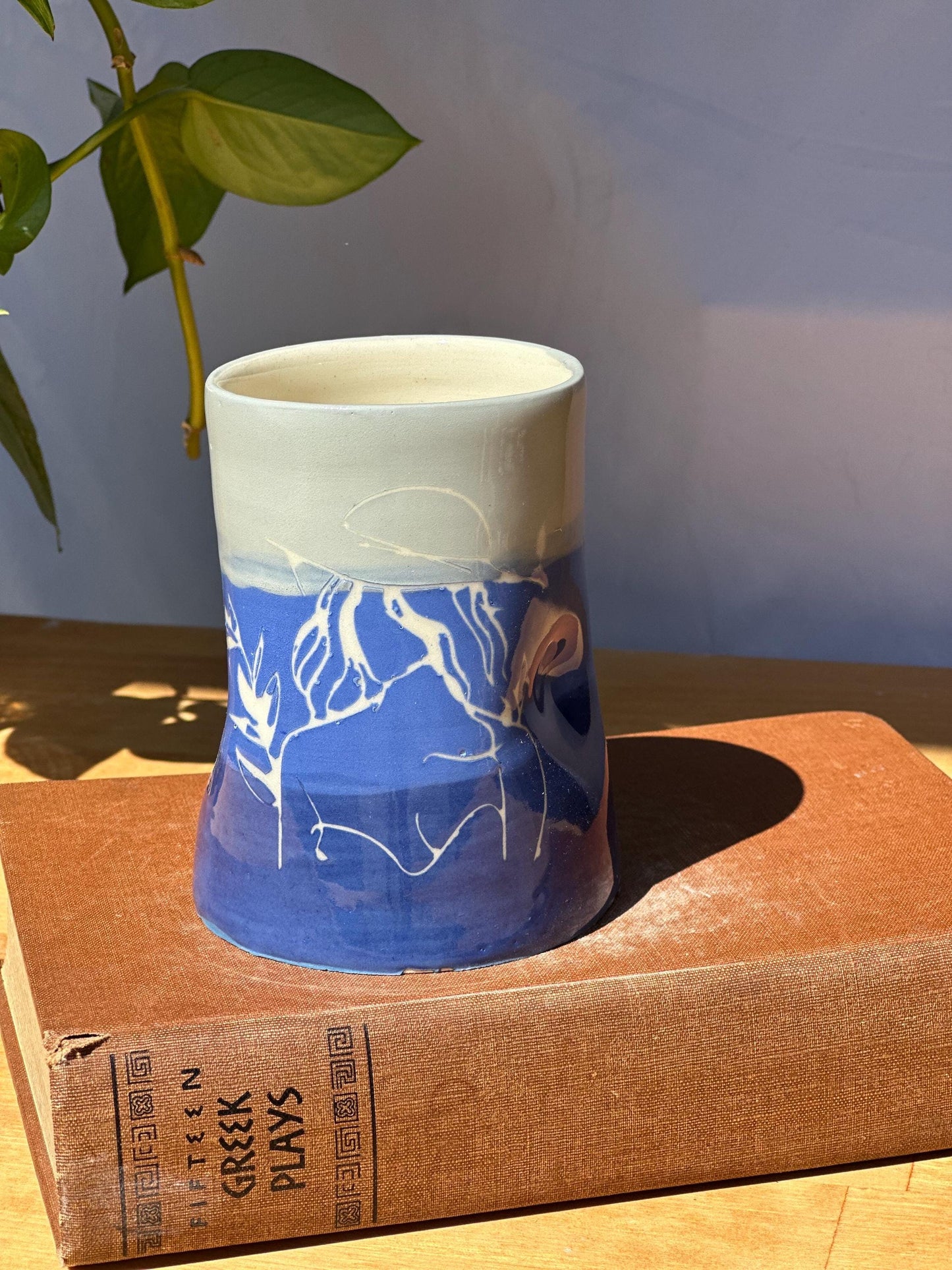 Summer Lady Fine Line Art Ceramic Tumbler