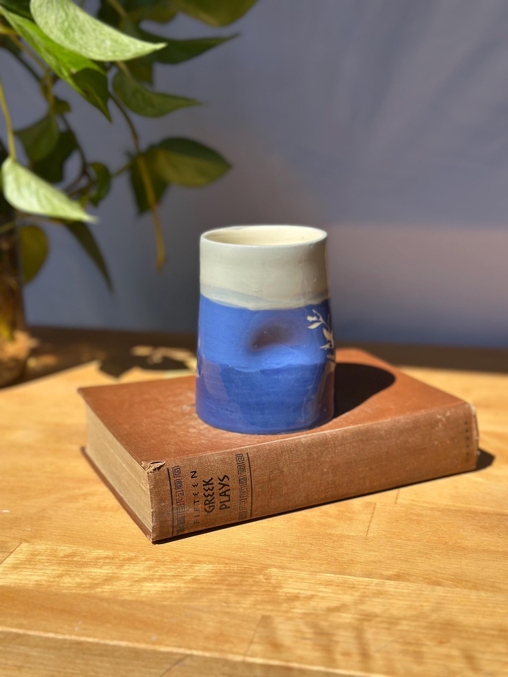 Summer Lady Fine Line Art Ceramic Tumbler