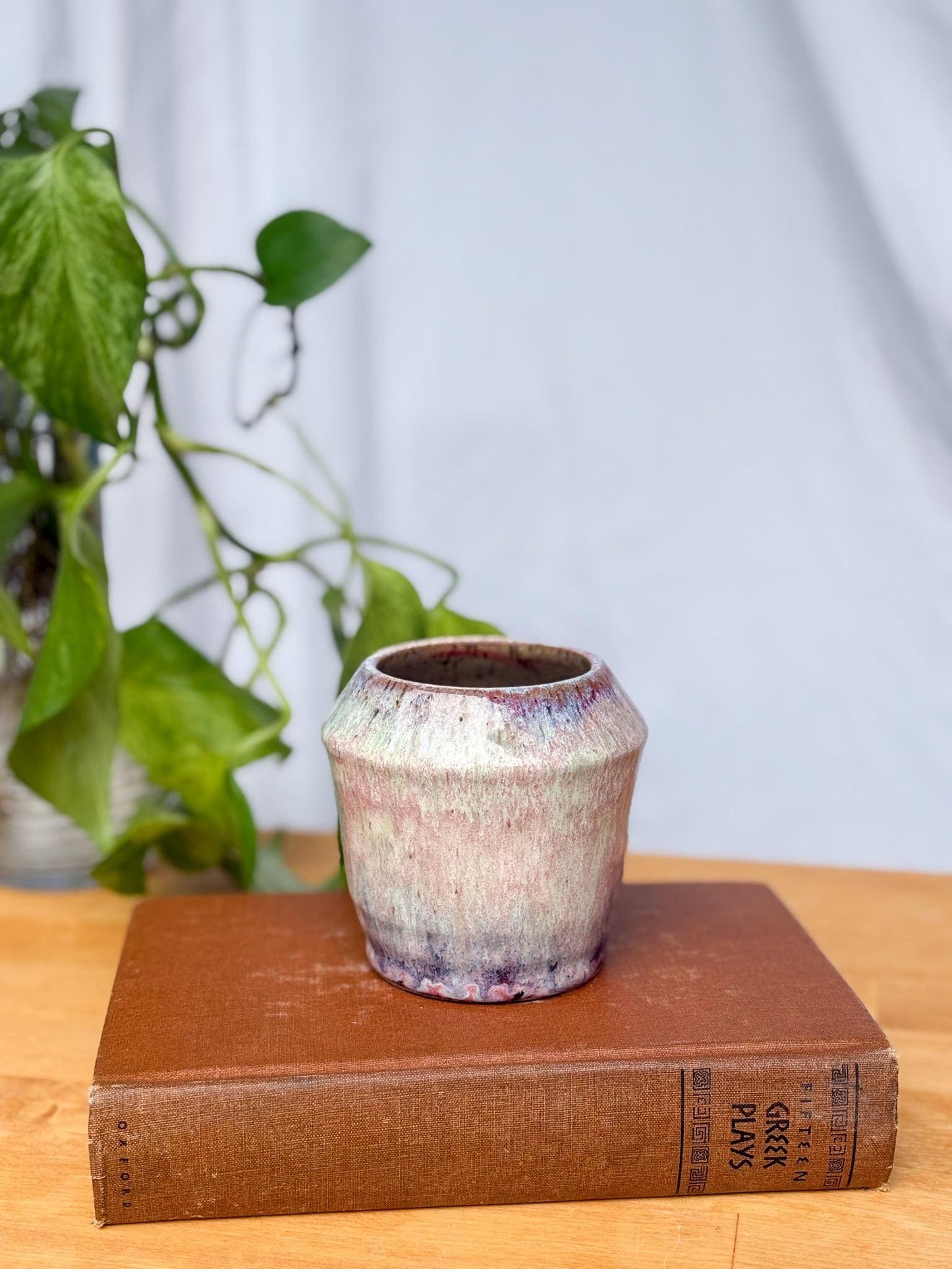 Multicolored Watercolor Angular Vase