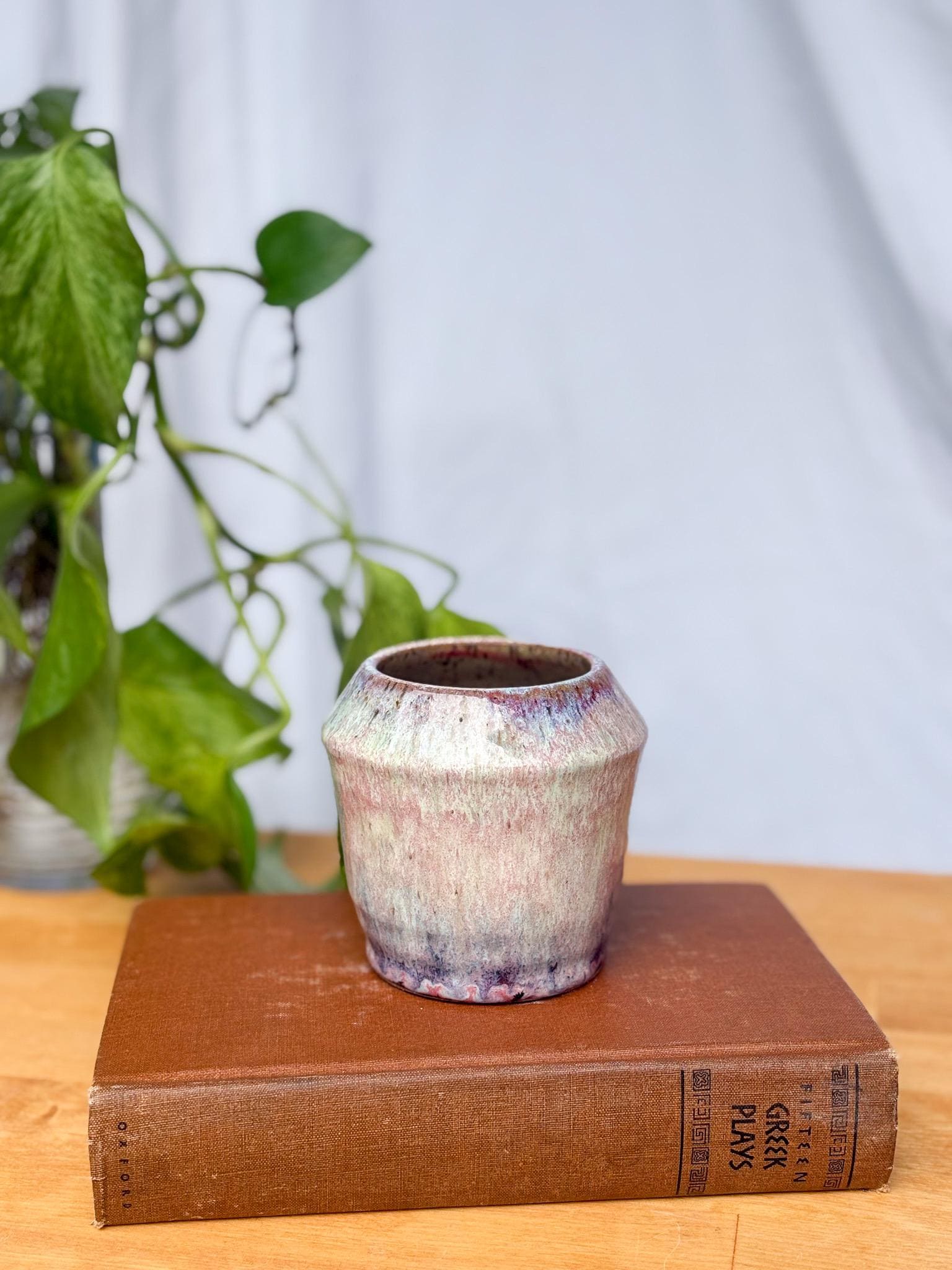 Multicolored Watercolor Angular Vase