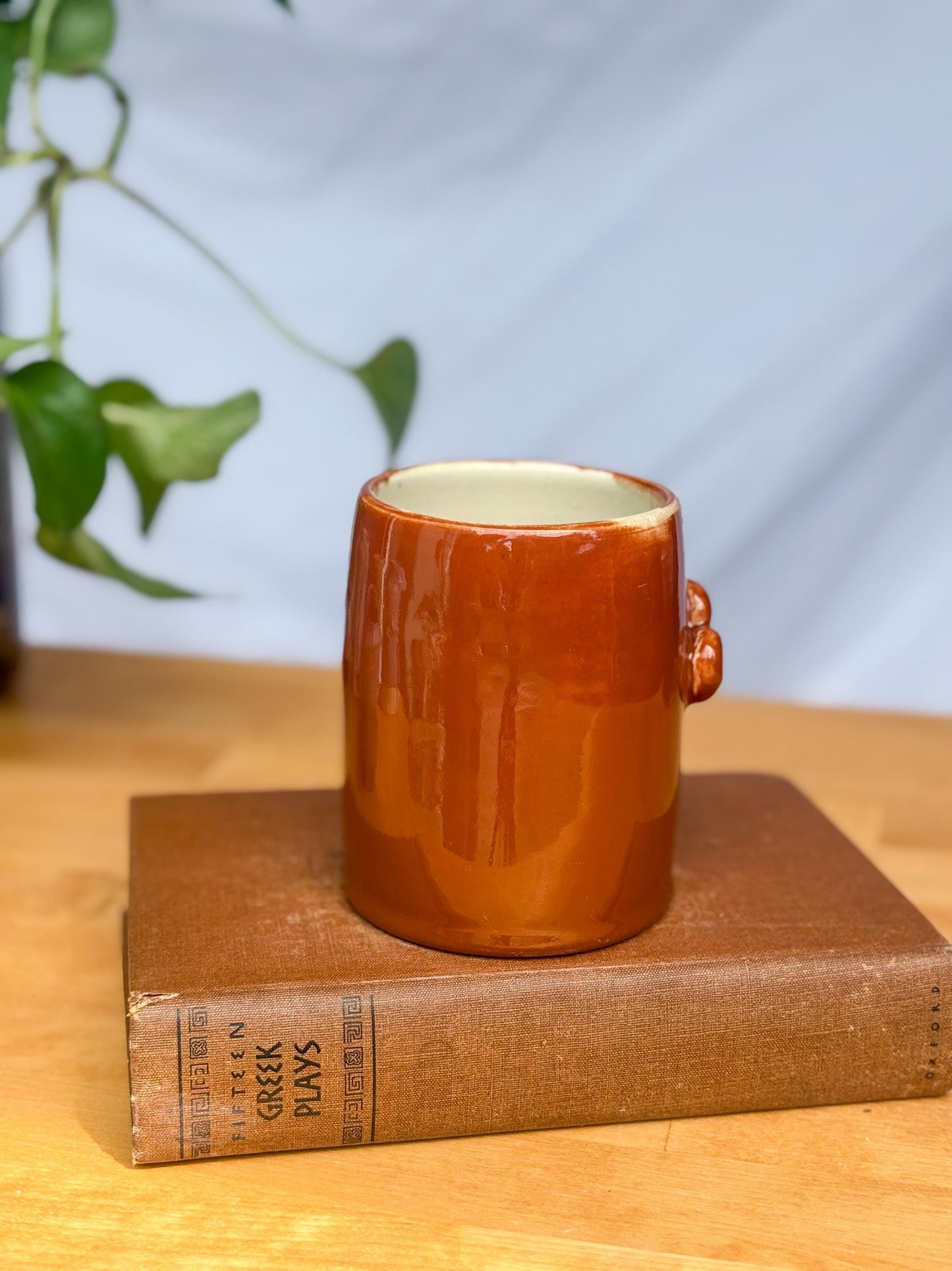 Copper Whimsical Floral Lips Mug