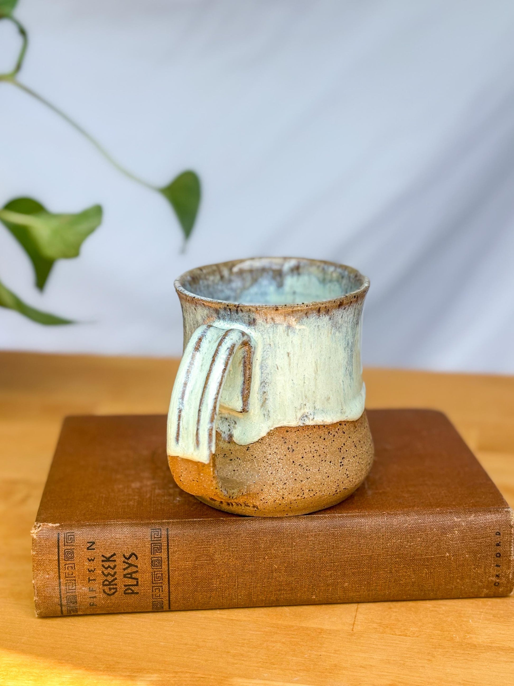 Pale Green & White Coffee Bell Mug
