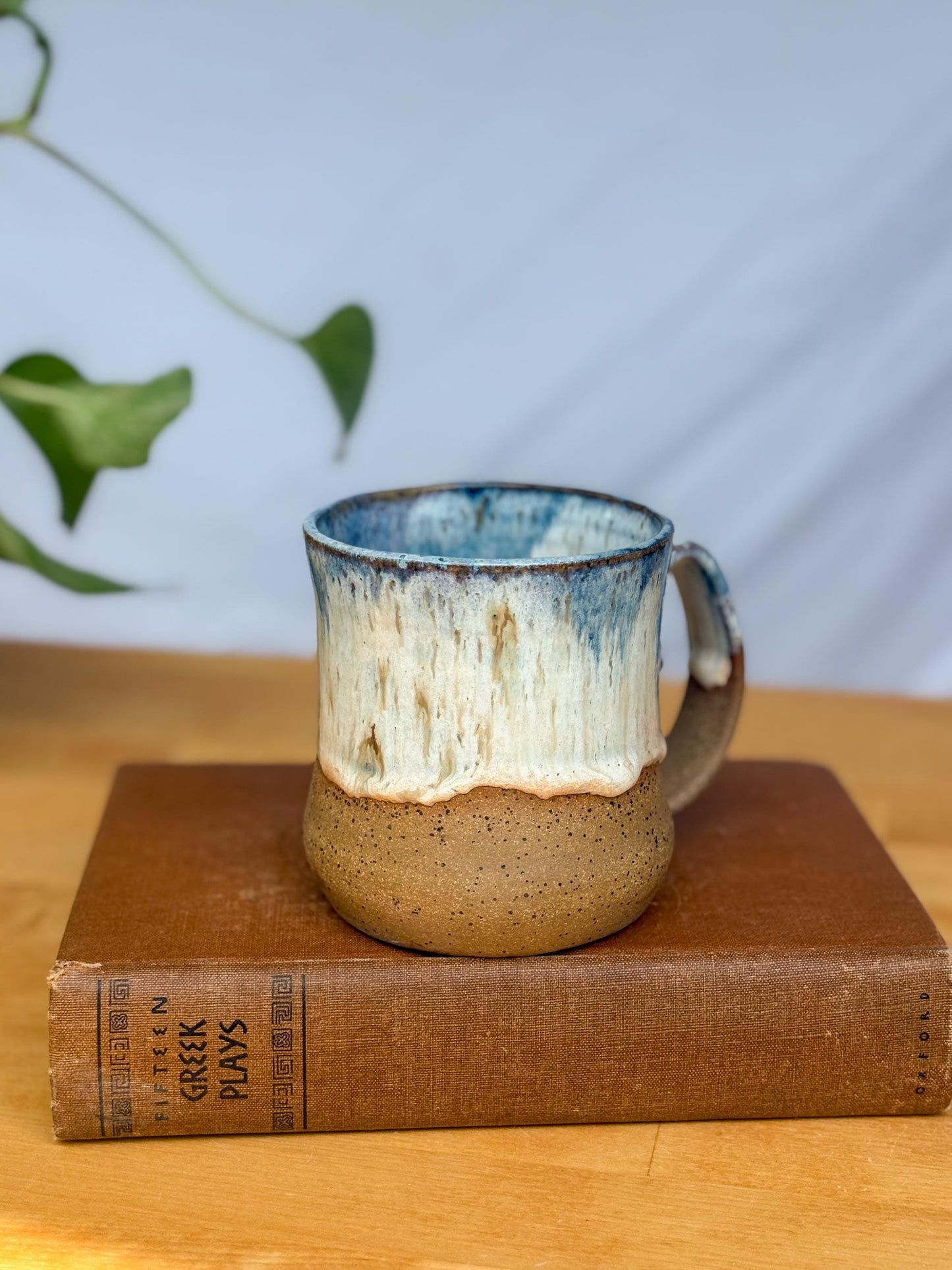 Speckled Blue and White Coffee Mug | Handmade Pottery