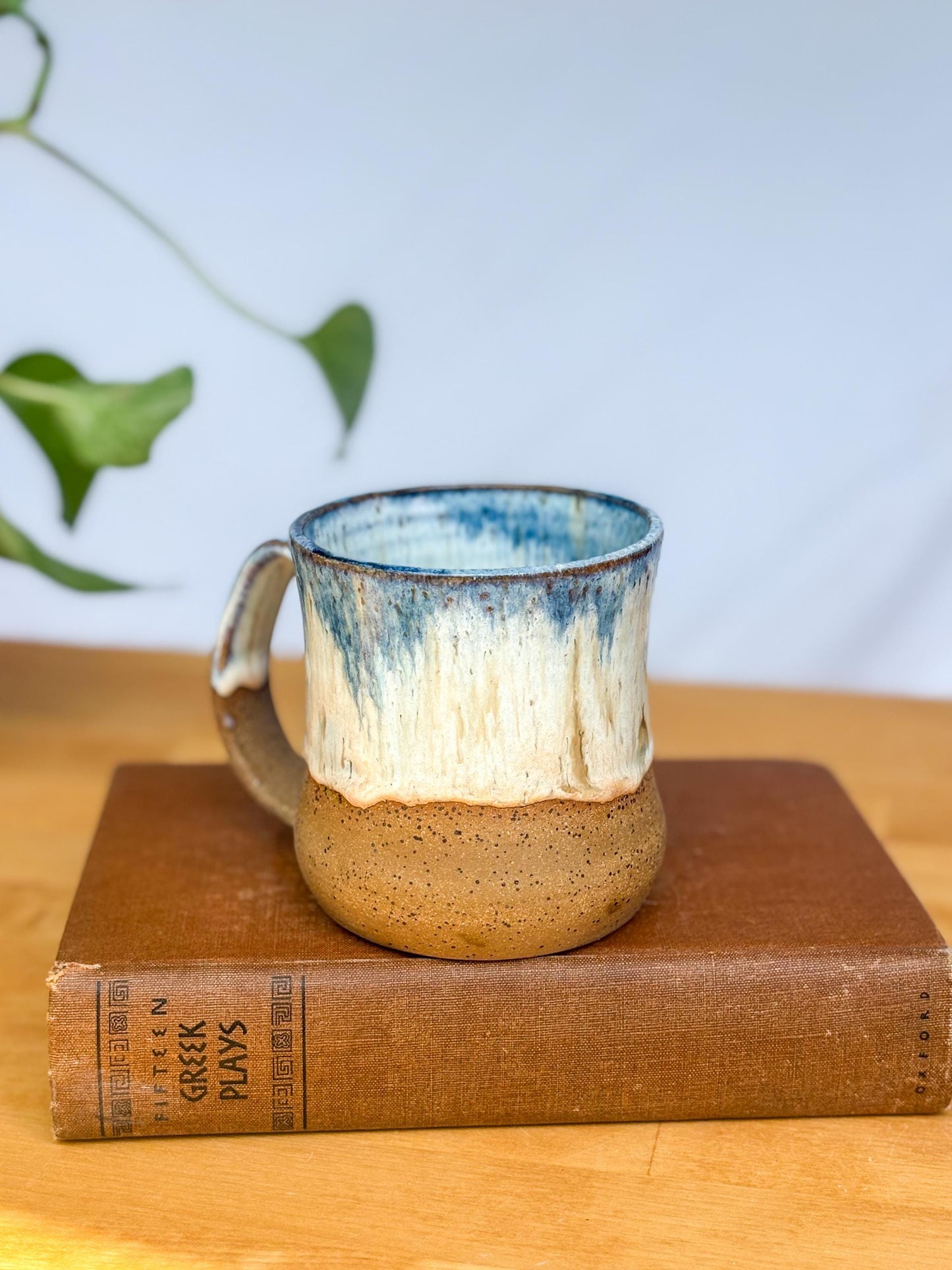Speckled Blue and White Coffee Mug | Handmade Pottery