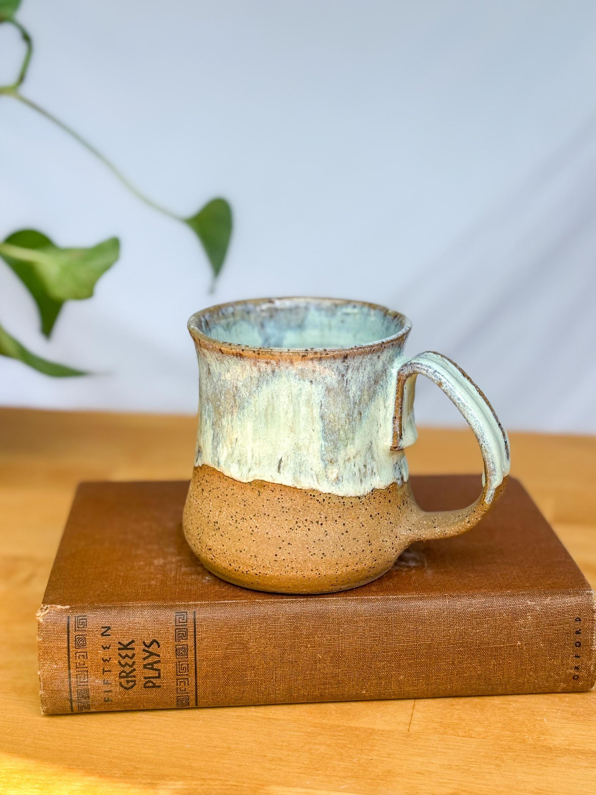 Pale Green & White Coffee Bell Mug