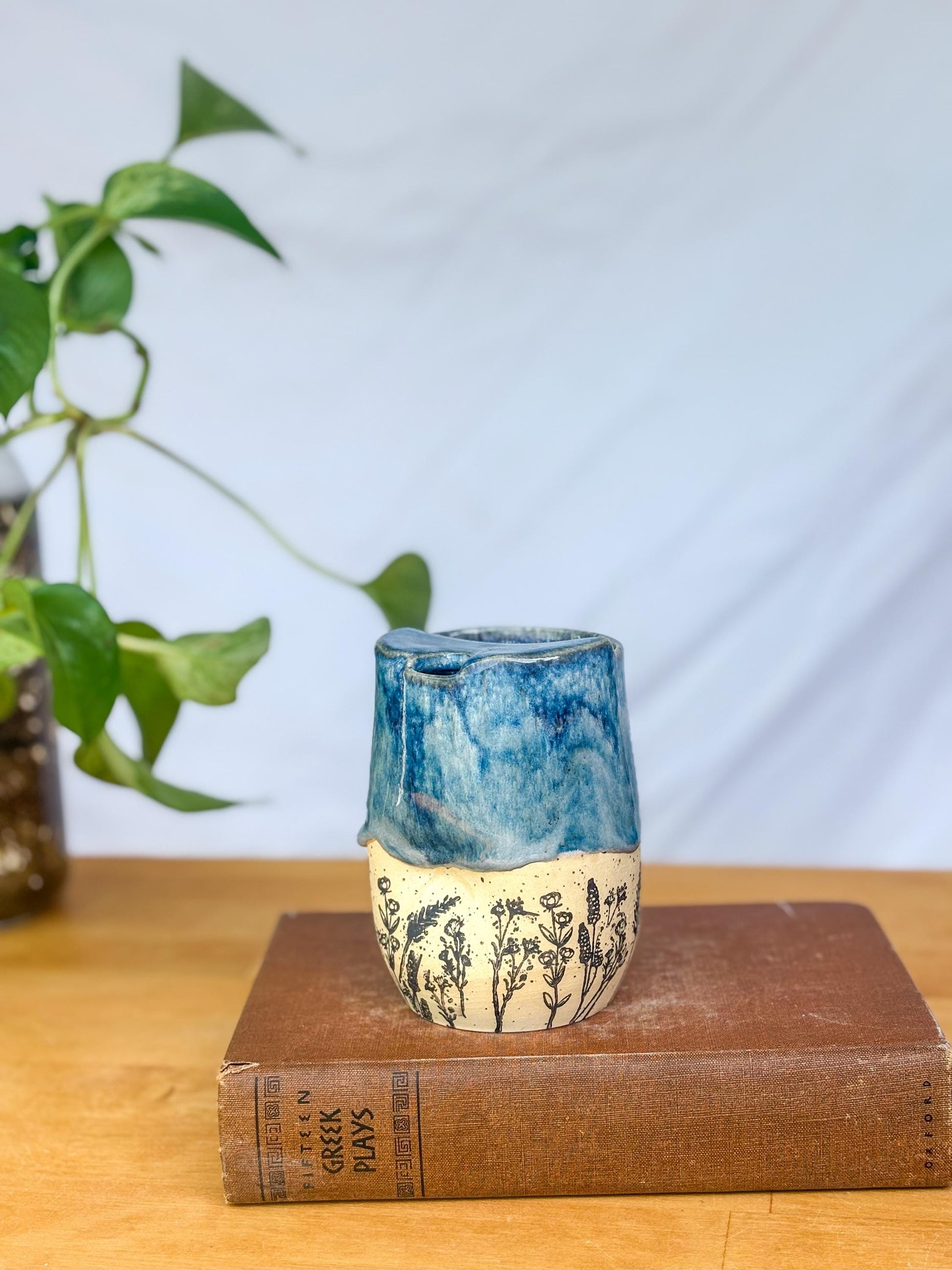 Blue Wildflower Meadow Travel Mug