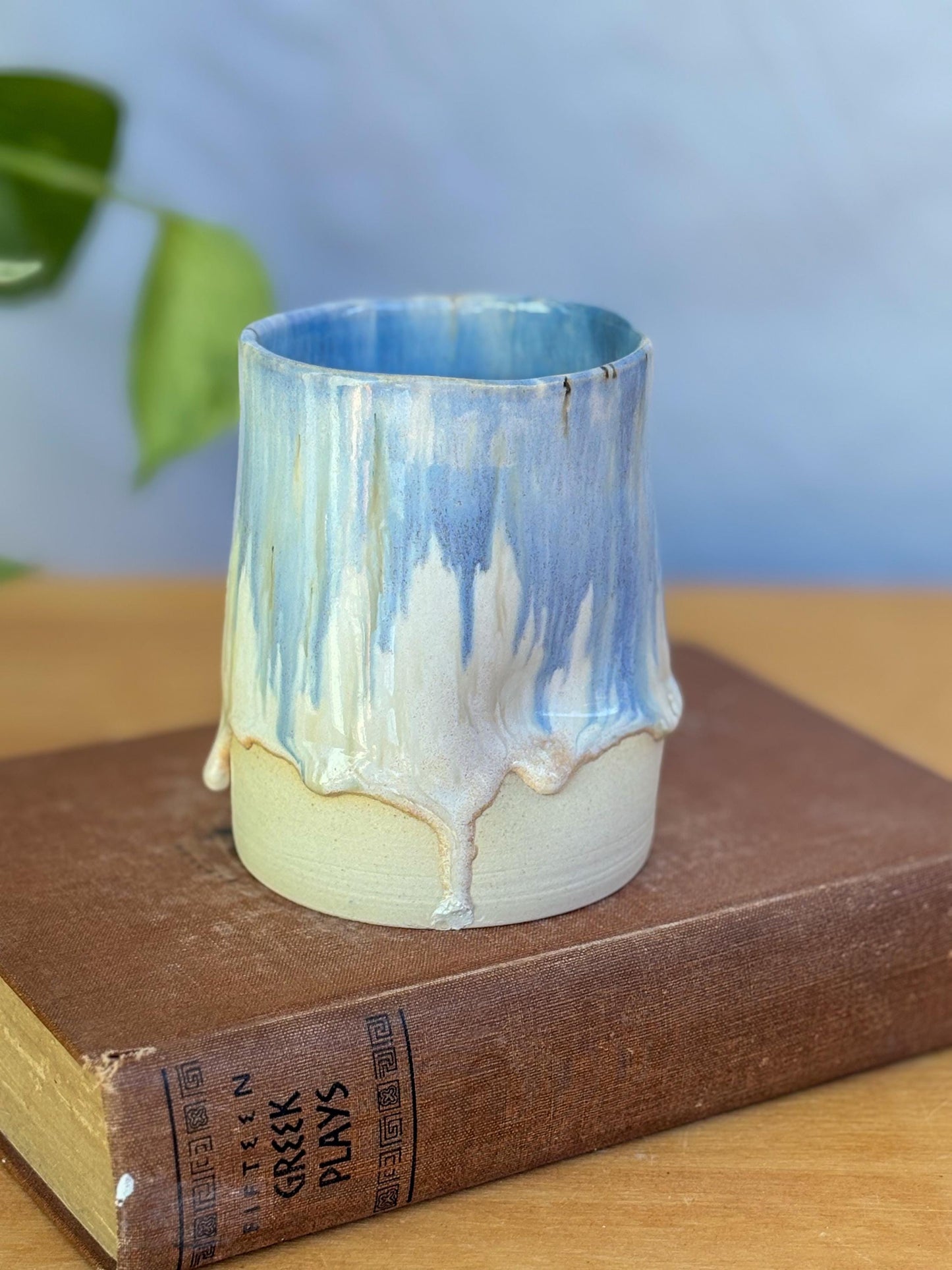 Lavender Glaze Thumb Cup | Handmade Ceramic Tumbler | Wheel-Thrown Mug