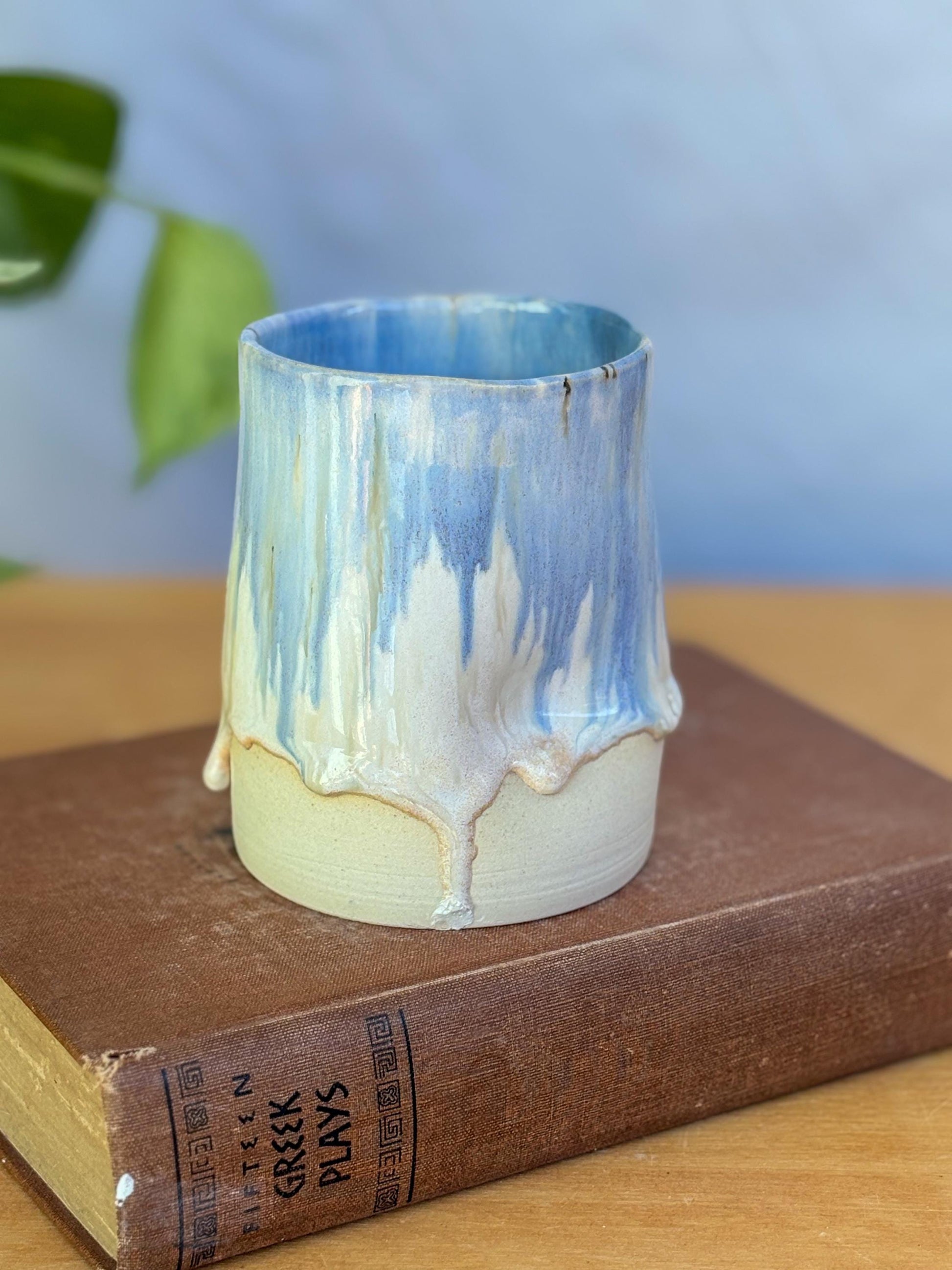 Lavender Glaze Thumb Cup | Handmade Ceramic Tumbler | Wheel-Thrown Mug