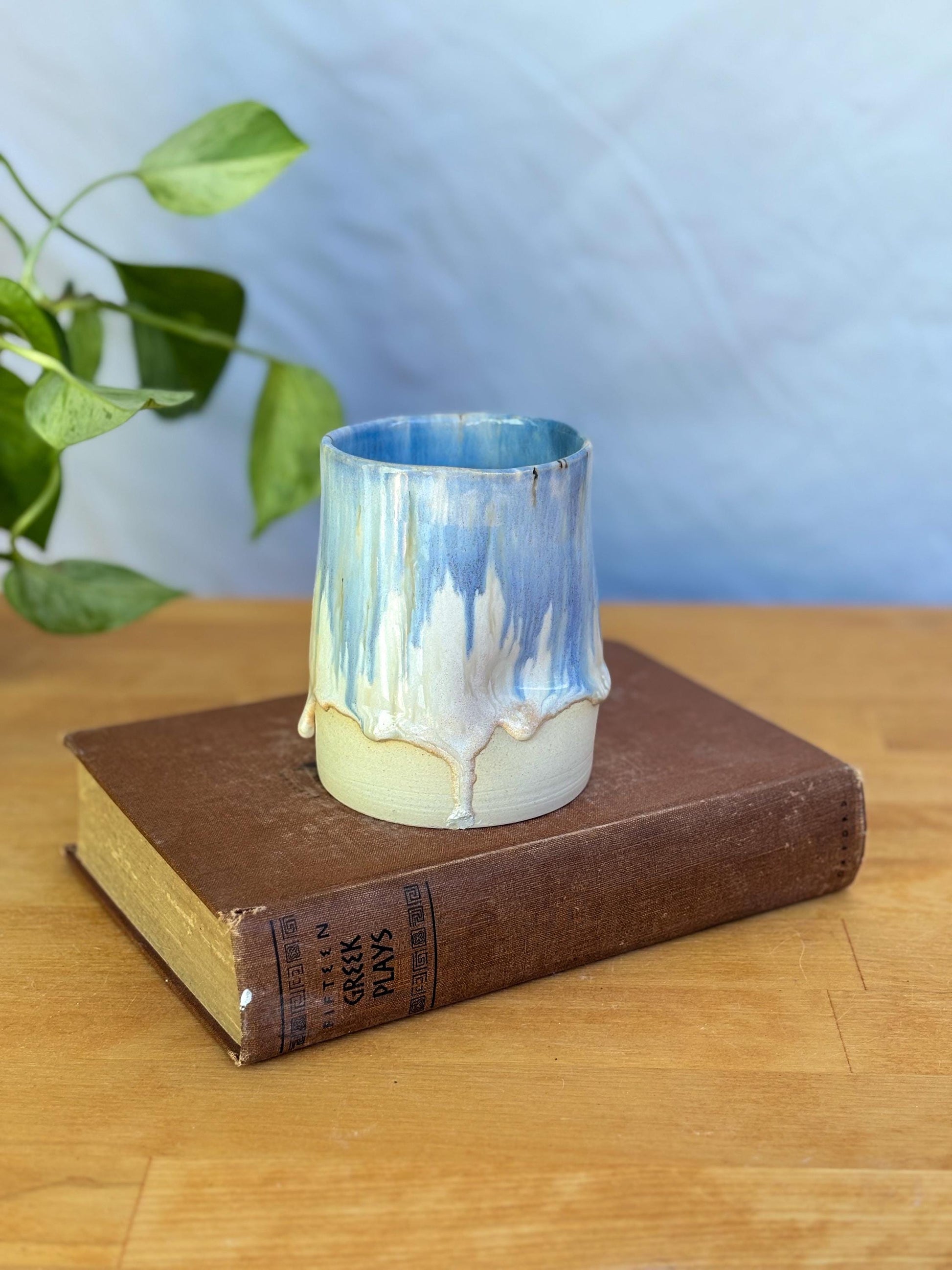 Lavender Glaze Thumb Cup | Handmade Ceramic Tumbler | Wheel-Thrown Mug
