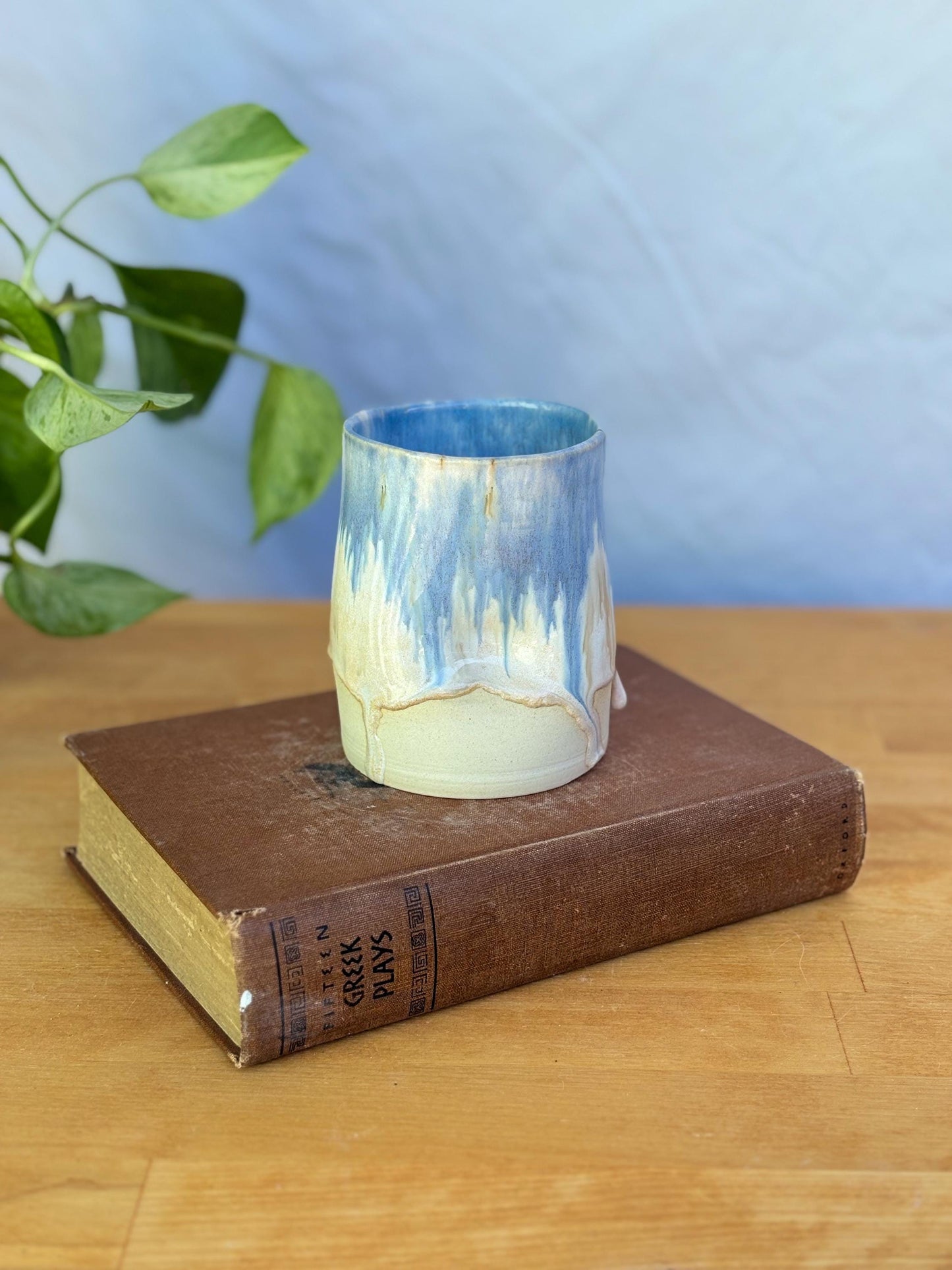 Lavender Glaze Thumb Cup | Handmade Ceramic Tumbler | Wheel-Thrown Mug