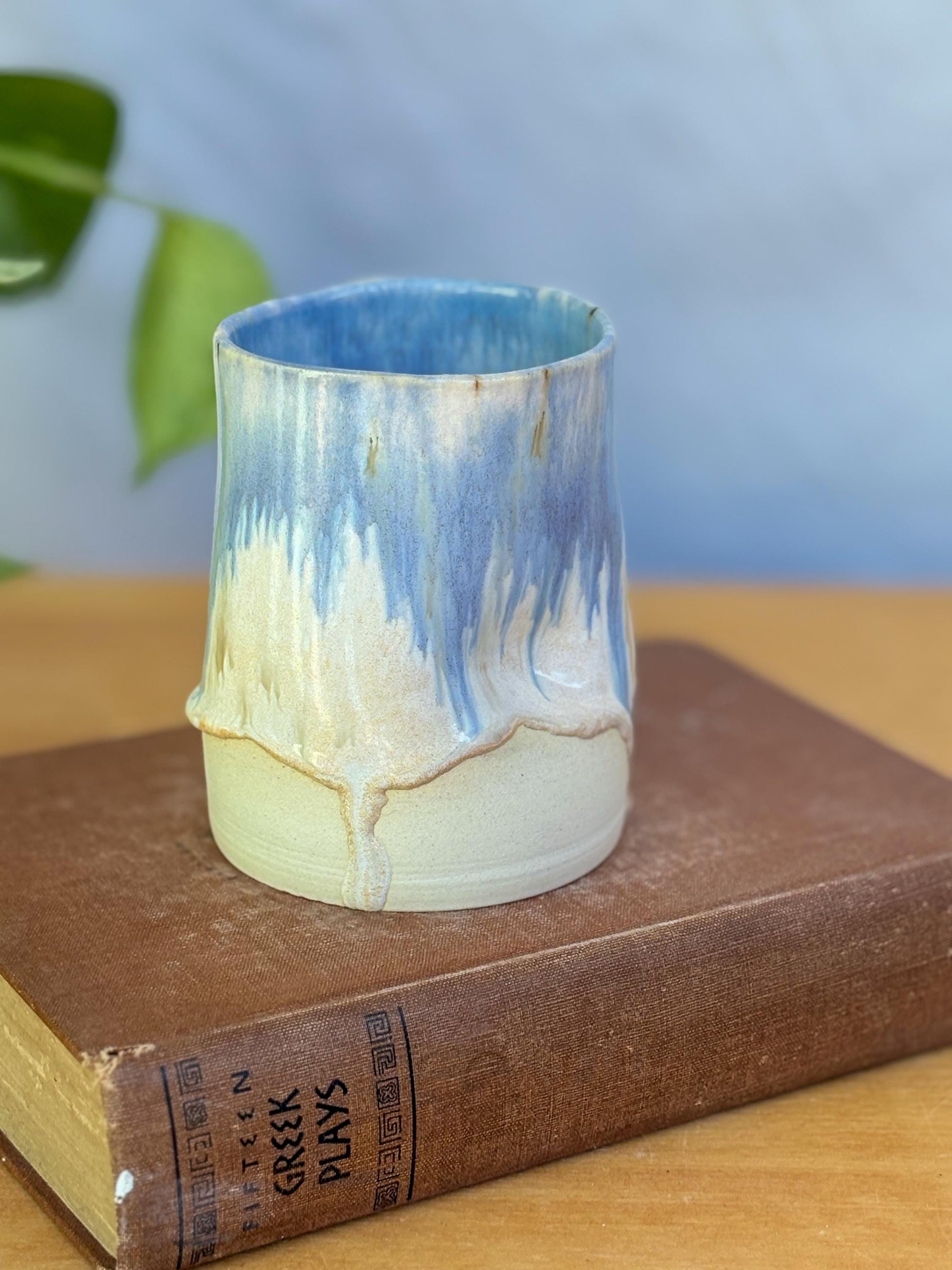 Lavender Glaze Thumb Cup | Handmade Ceramic Tumbler | Wheel-Thrown Mug