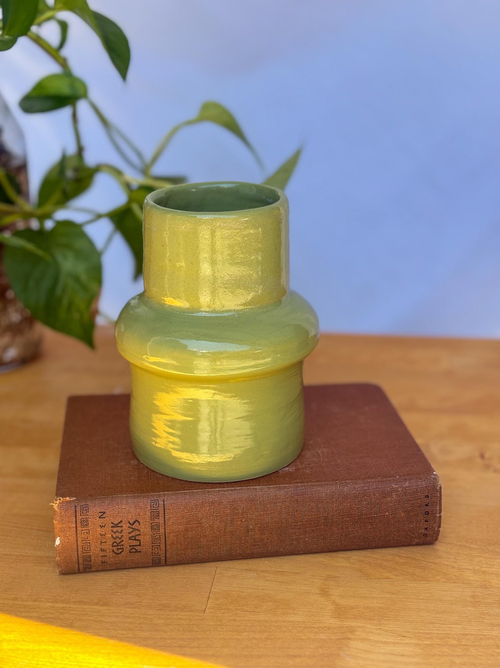 Wavy Retro Cylinder Vase | Dated Minimalist Decor