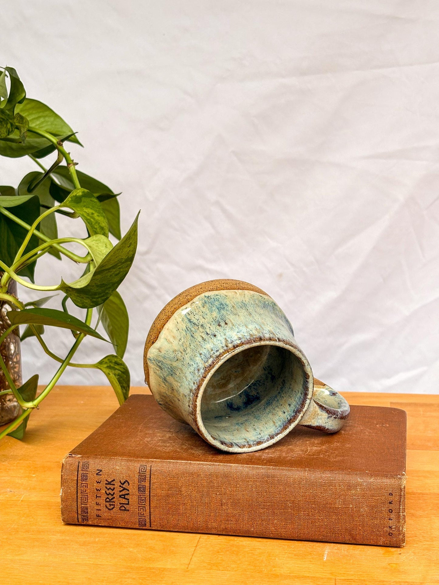 Sea Glass Drip Bell Mug | Handmade Pottery