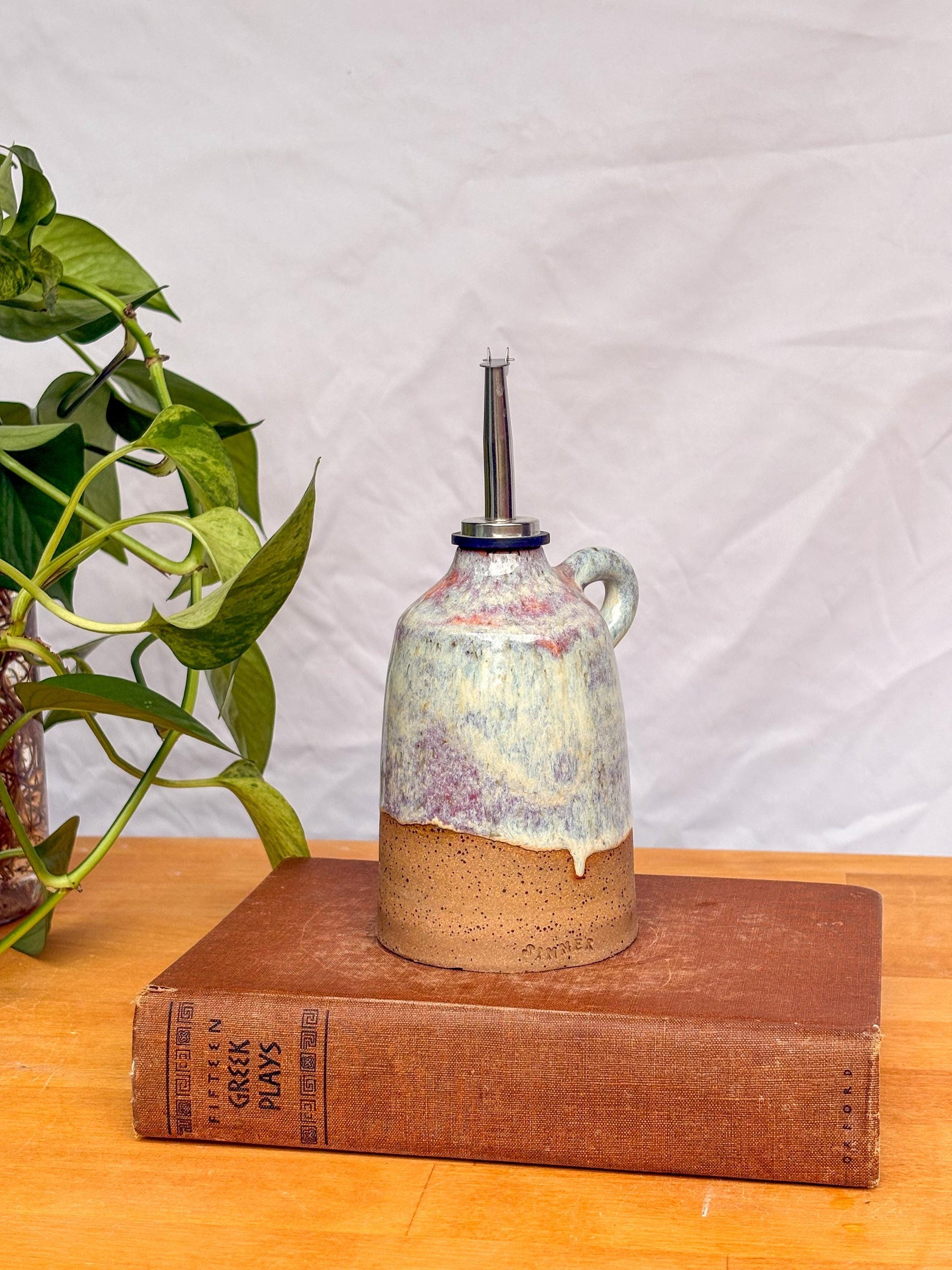 Spring Oil Cruet – Ceramic Olive Oil Dispenser