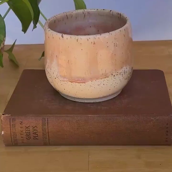 Satin Pink Speckled Ceramic Soup Bowl | Cozy & Versatile Handmade Dinnerware