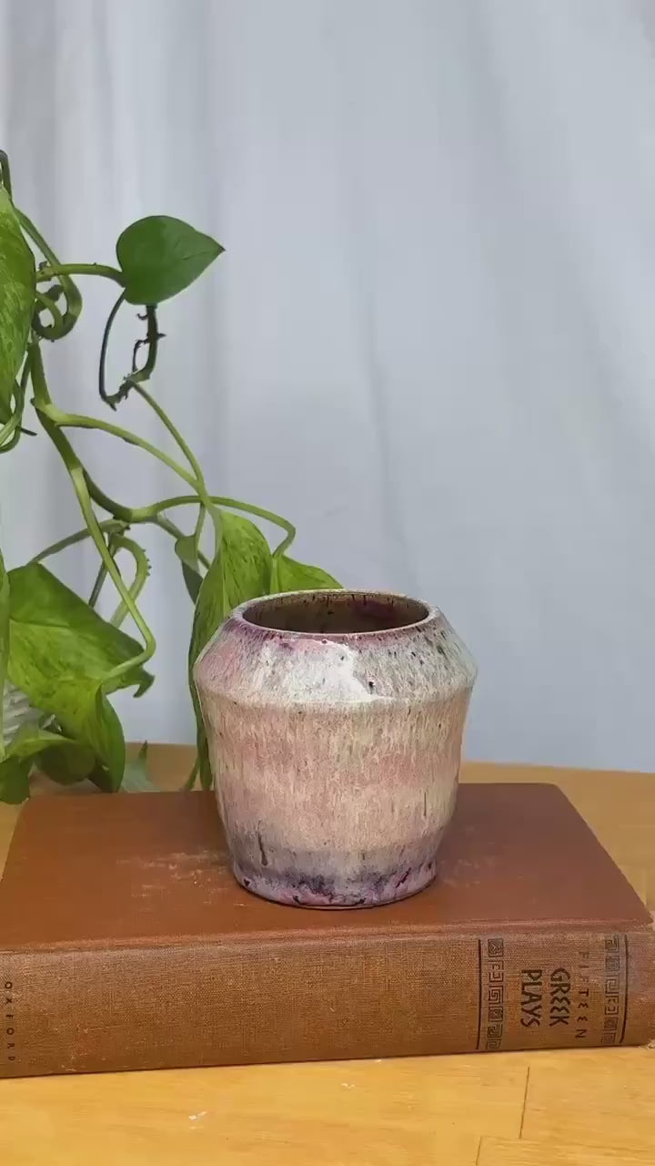 Multicolored Watercolor Angular Vase