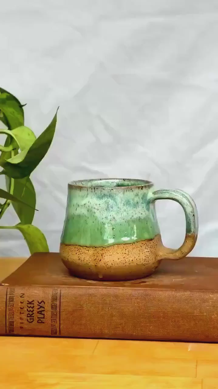 Sea Glass Bell Mug | Handmade Pottery