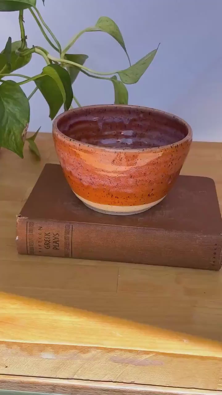 Cinnamon Speckled Ceramic Soup Bowl