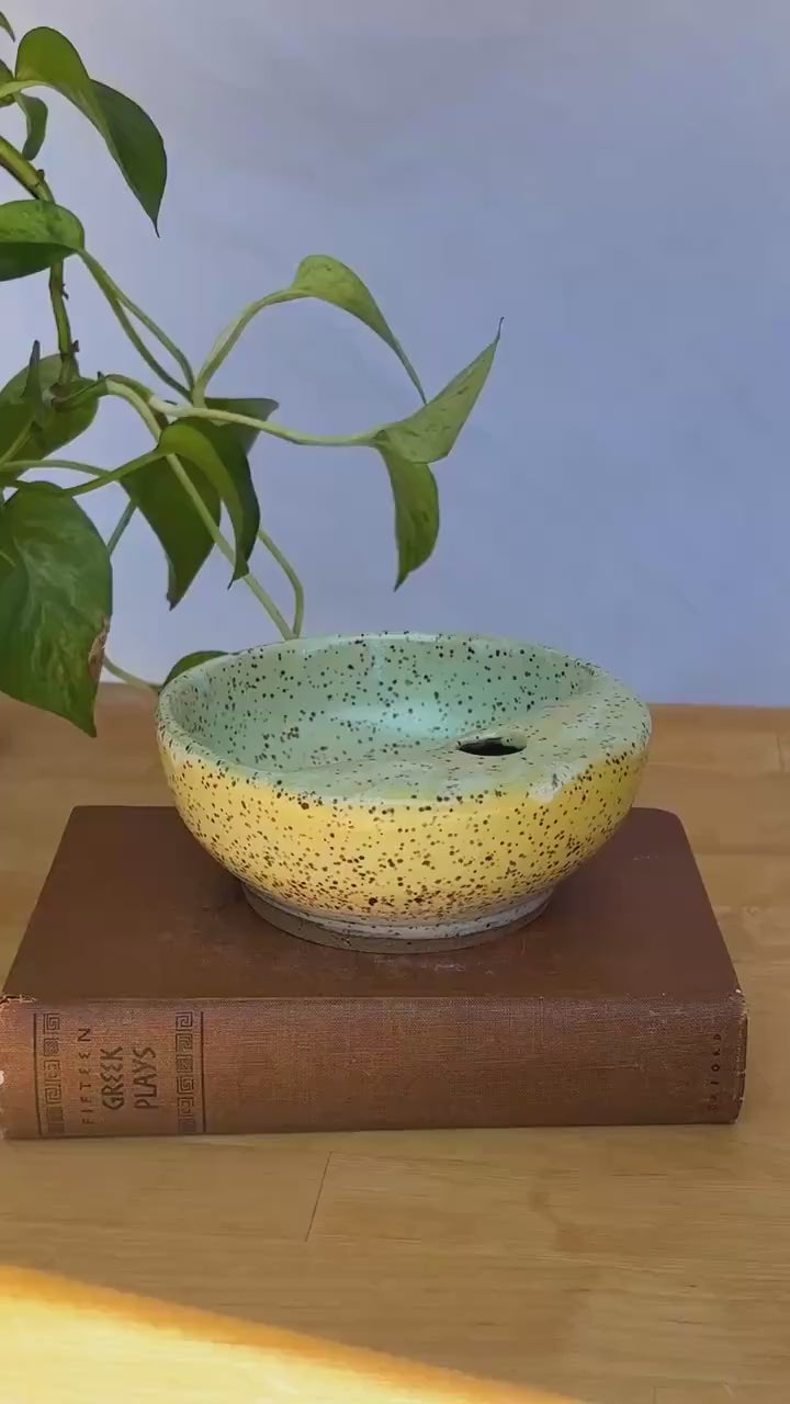 Melon Yellow Seed Bowl | Handmade Stoneware for Fruits & Nuts