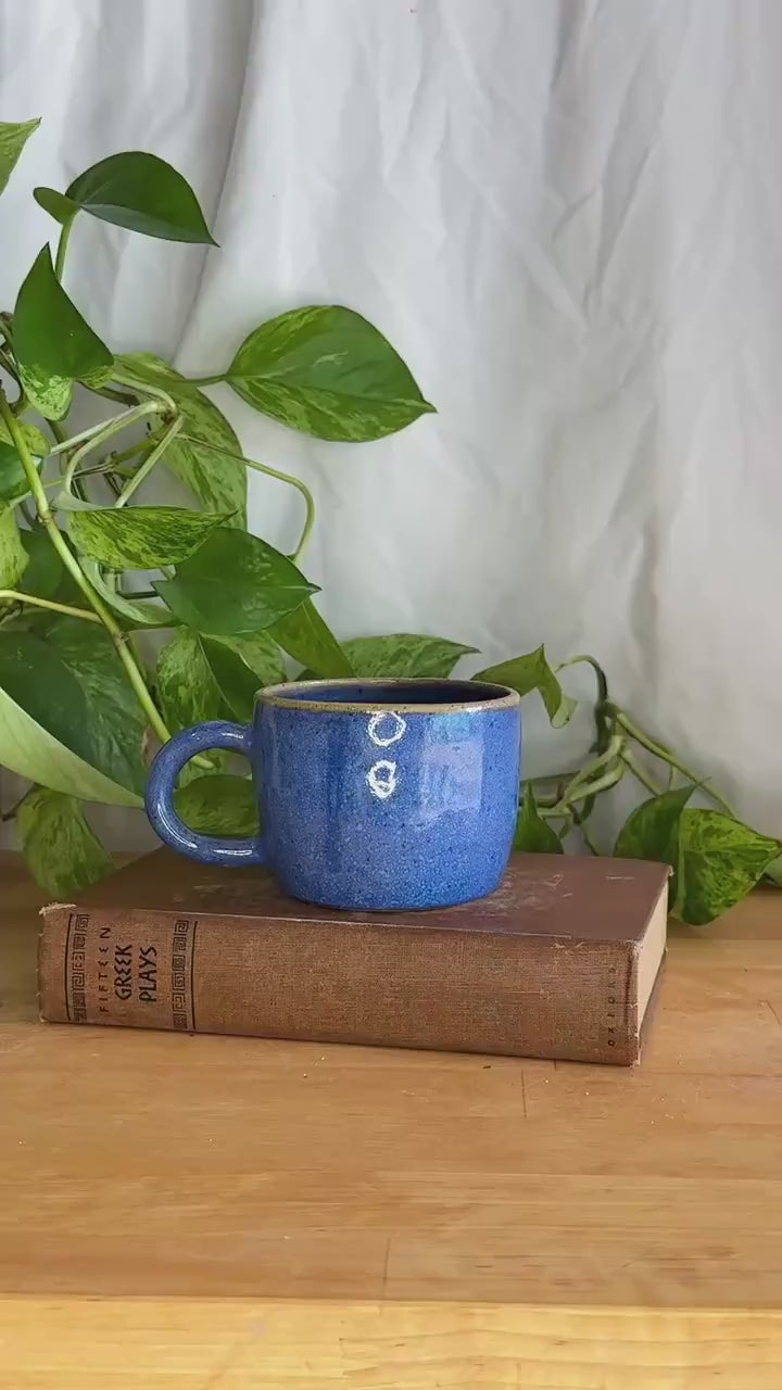 Warm Blue Pottery Mug