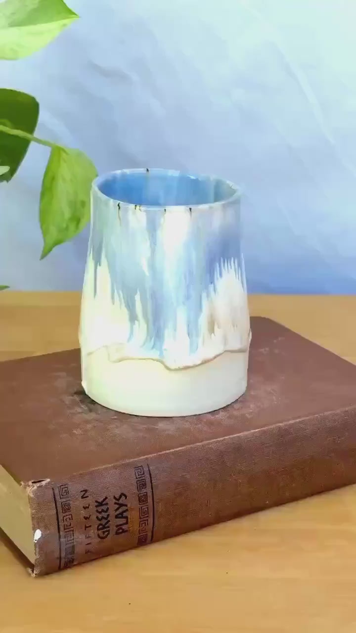Lavender Glaze Thumb Cup | Handmade Ceramic Tumbler | Wheel-Thrown Mug